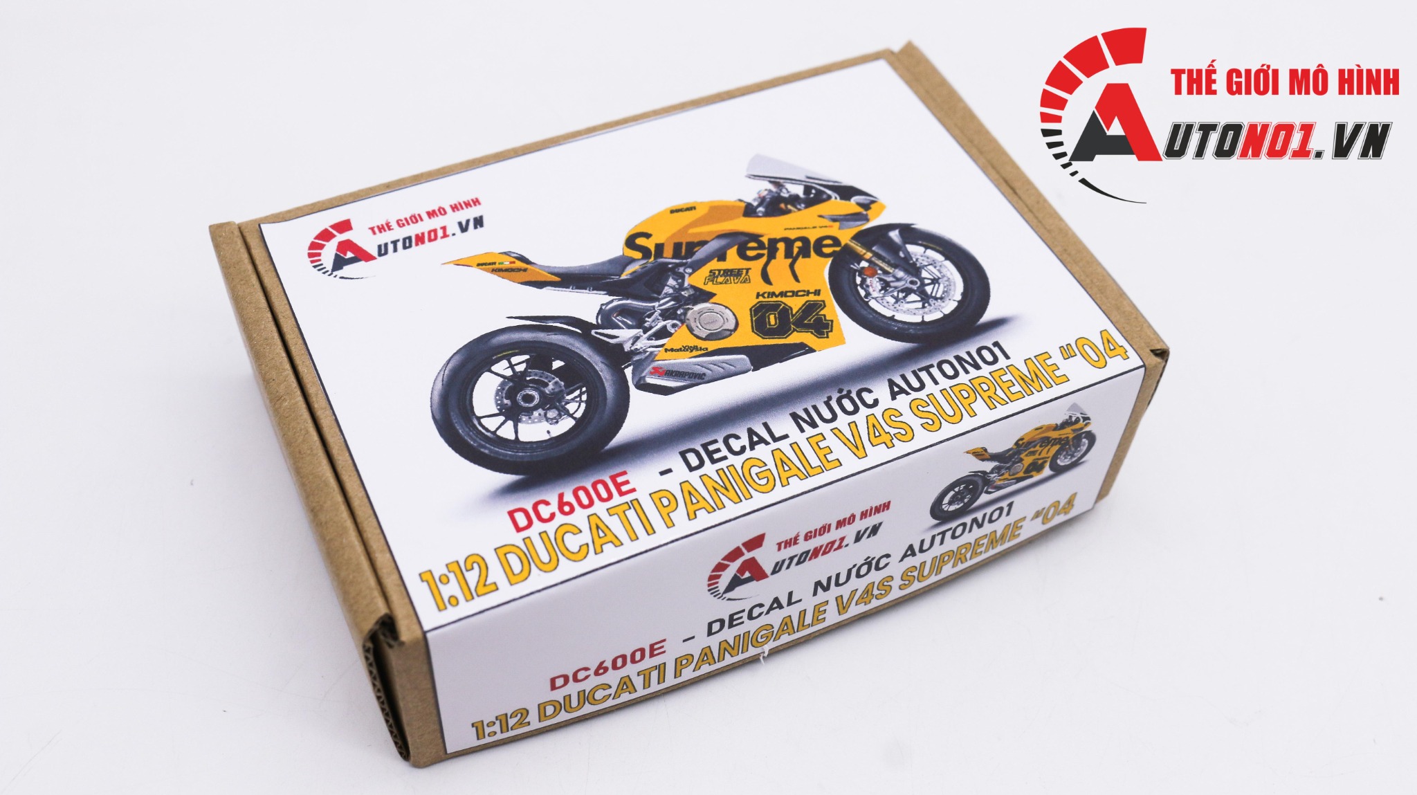  Decal nước độ Ducati Panigale V4S Supreme Black - Decal fullface Ducati Supreme tỉ lệ 1:12 Autono1 DC600E 