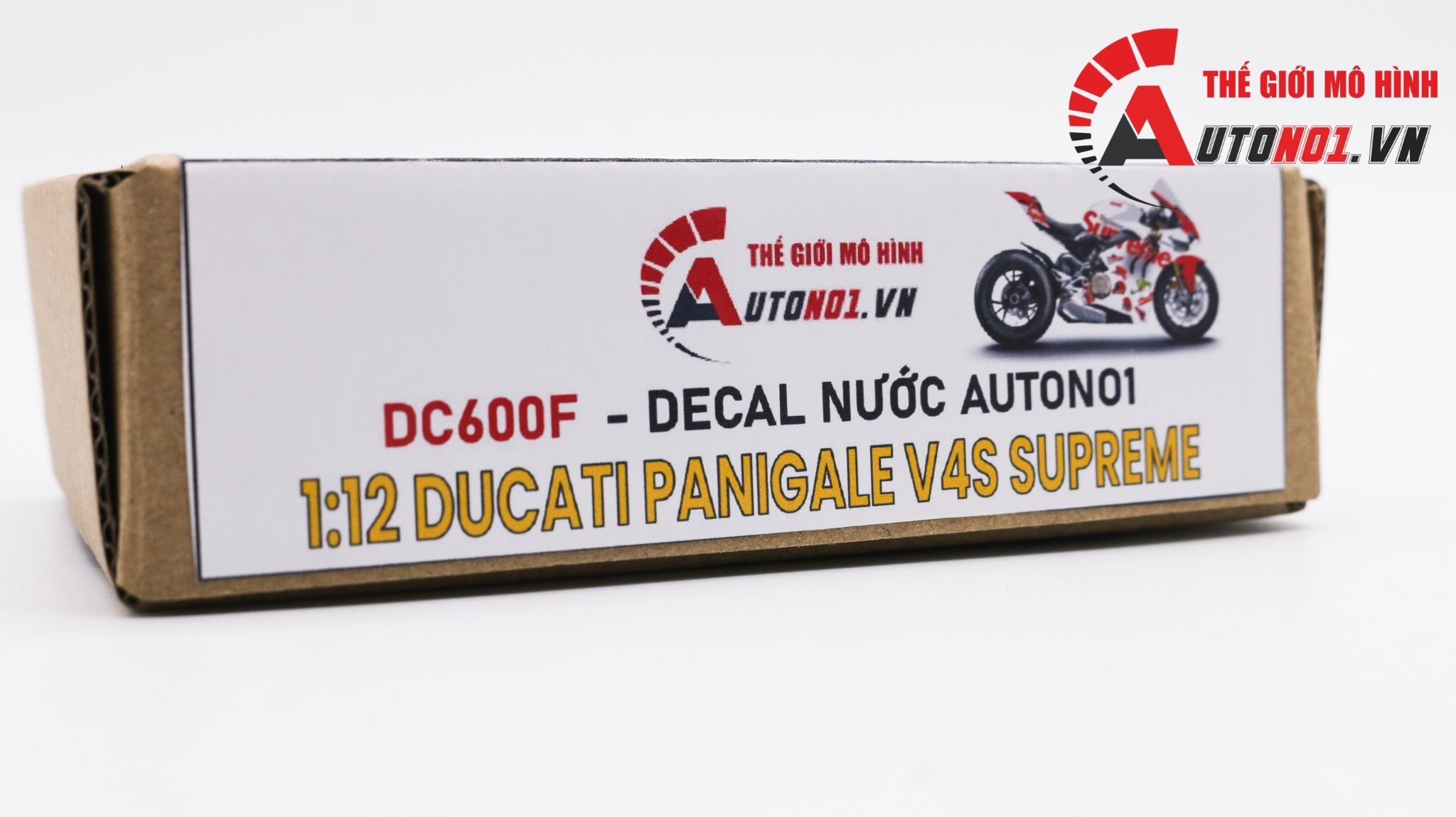  Decal nước độ Ducati Panigale V4S Supreme Red - Decal fullface Ducati Supreme tỉ lệ 1:12 Autono1 DC600f 