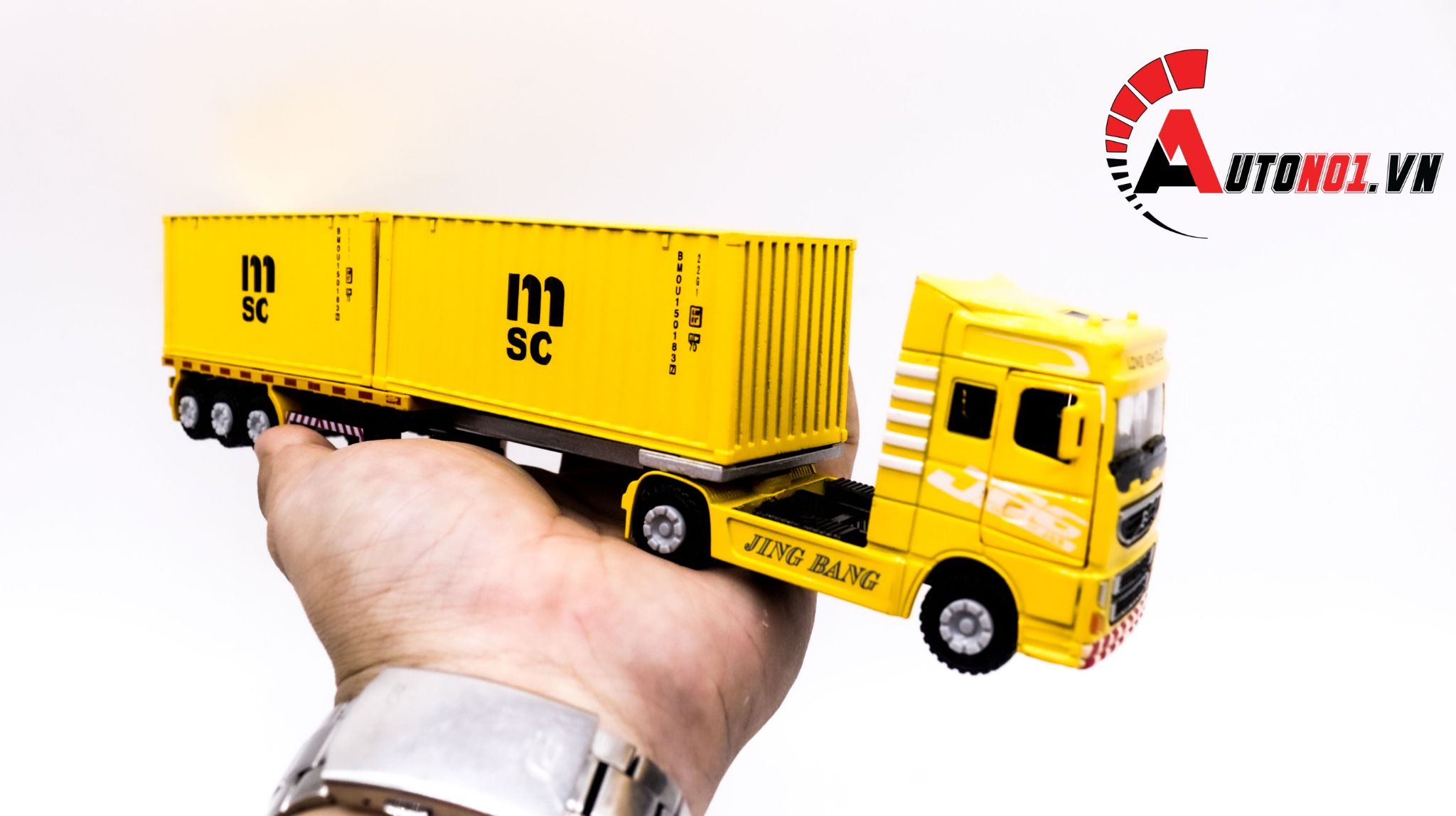  Mô hình xe container bằng hợp kim tỉ lệ 1:60 Jingbang OT220 