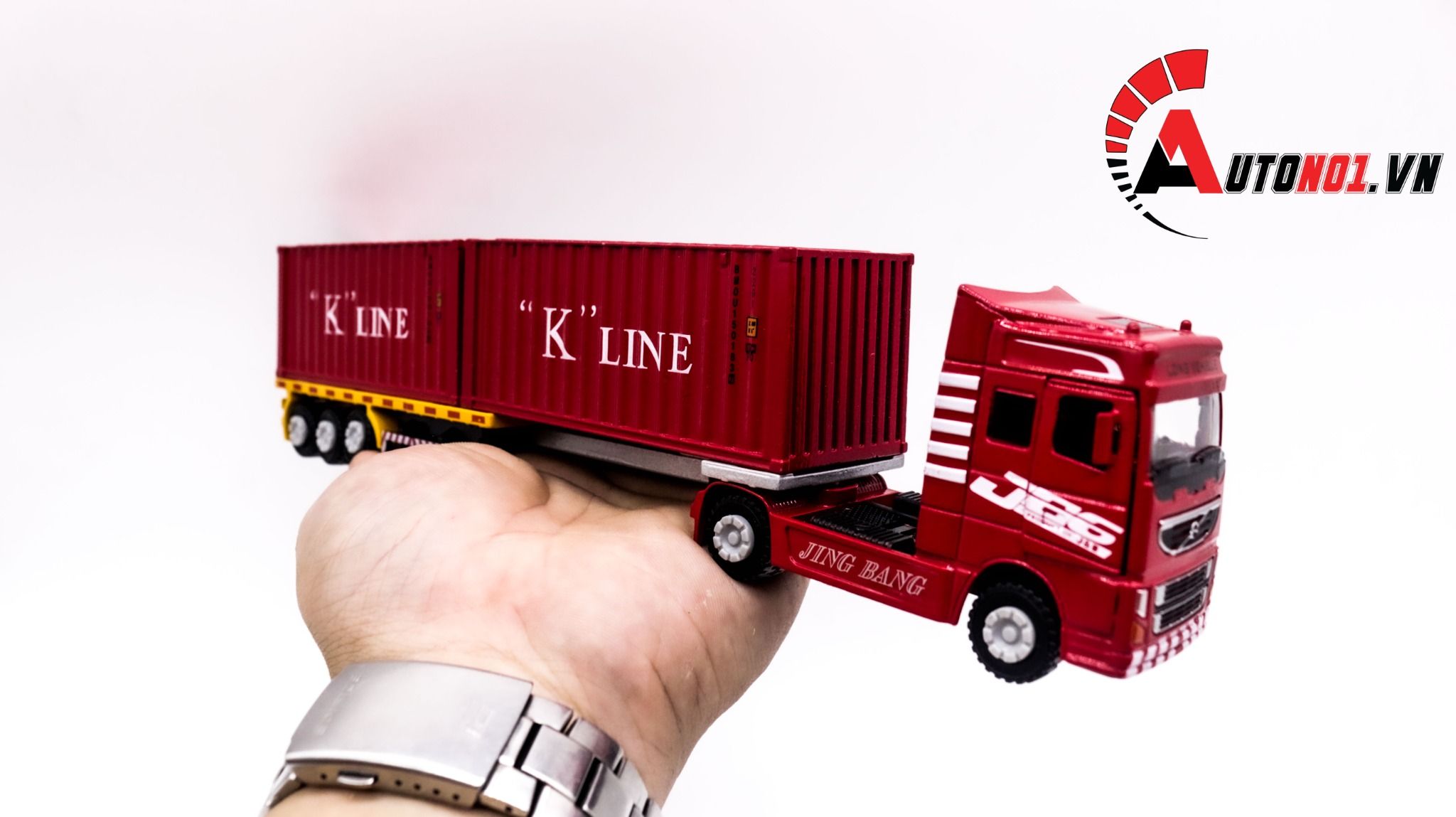  Mô hình xe container bằng hợp kim tỉ lệ 1:60 Jingbang OT220 