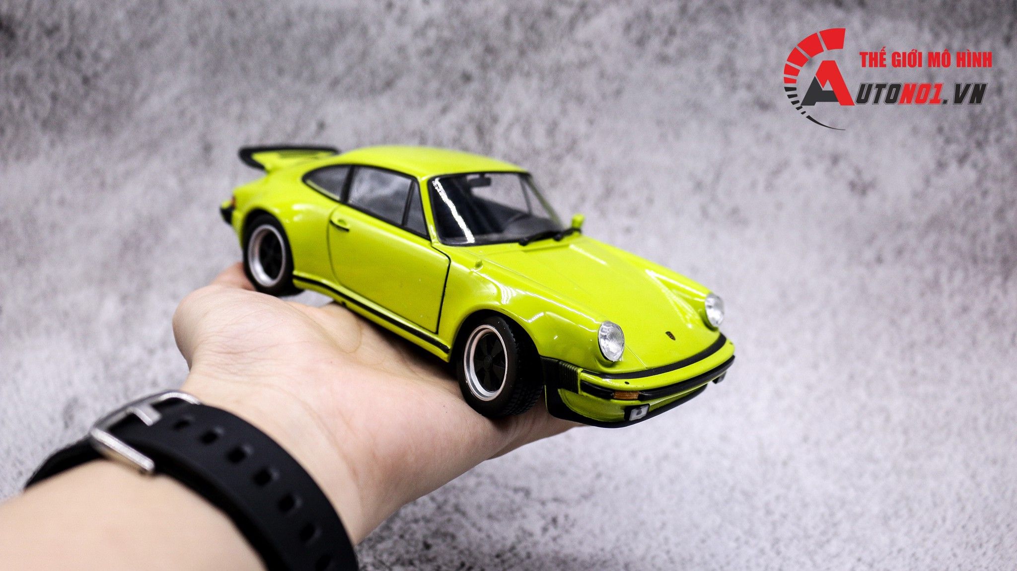  MÔ HÌNH PORSCHE 911R TURBO 1974 GREEN 1:24 WELLY 6009 