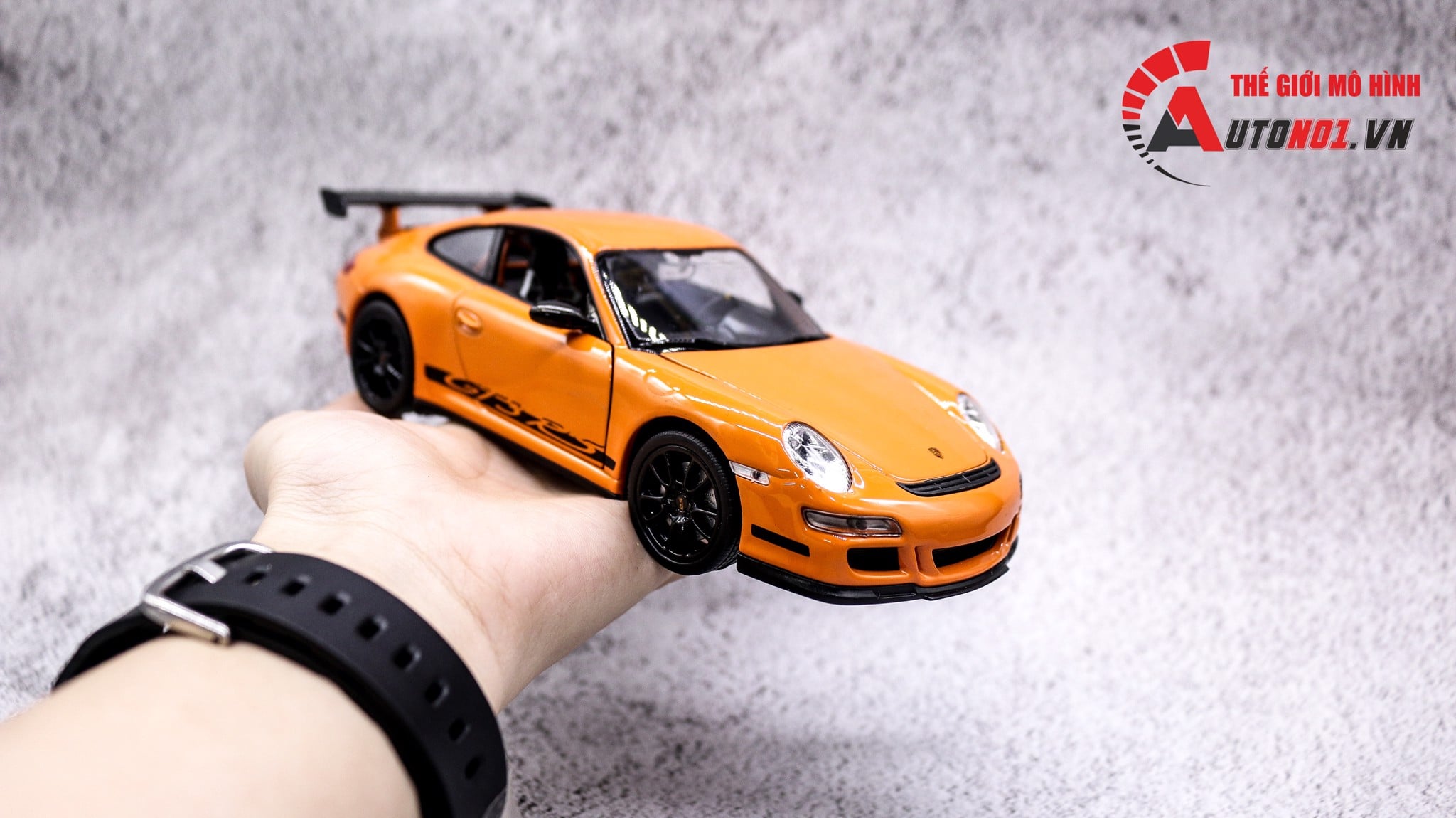  Mô hình xe porsche 911 997 GT3 RS mở 2 cửa - capo - đánh lái được tỉ lệ 1:24 WELLY OT24037 
