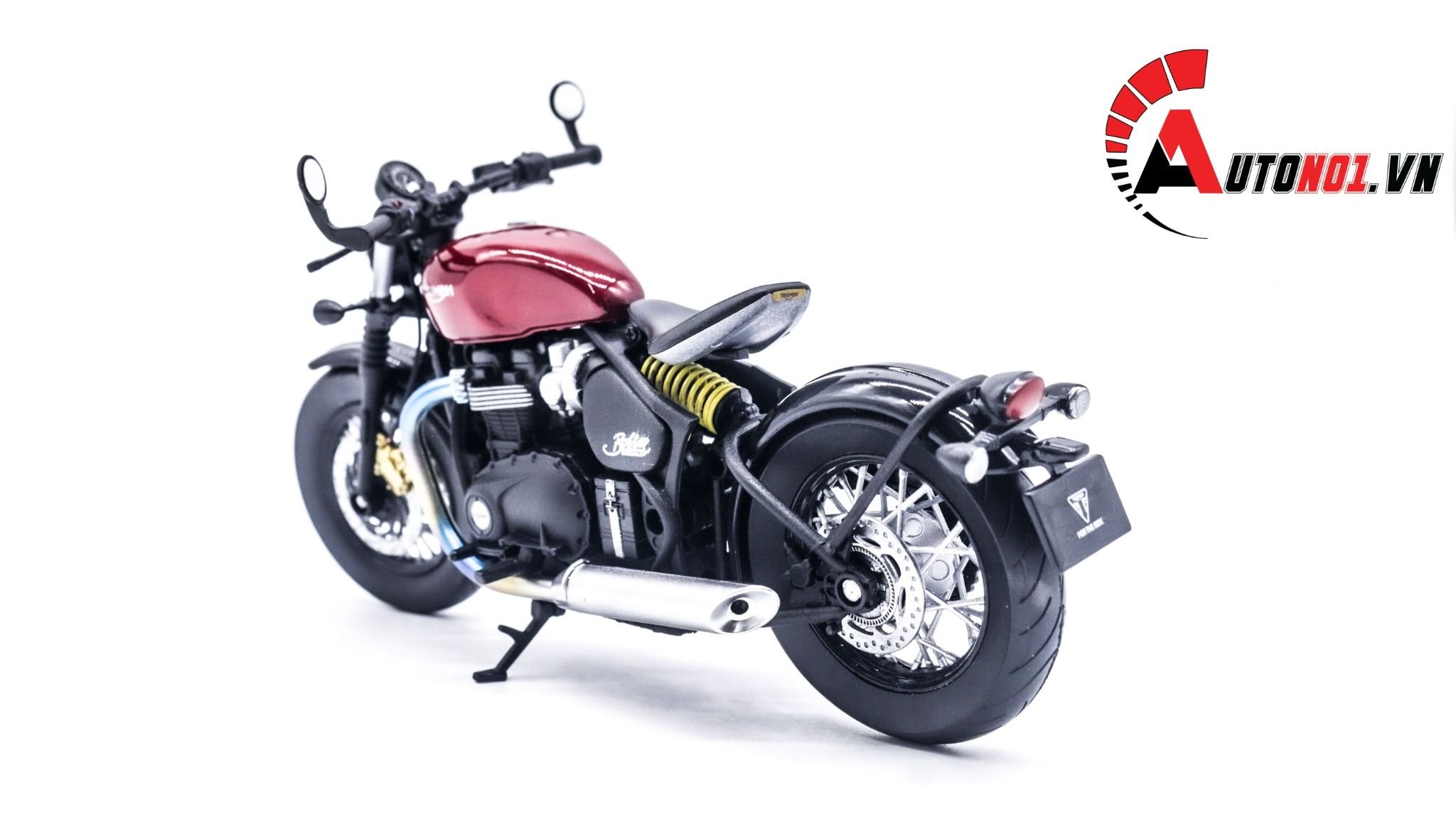  Mô hình xe Triumph Bonneville Bobber nâng cấp tỉ lệ 1:12 Welly Autono1 D229 