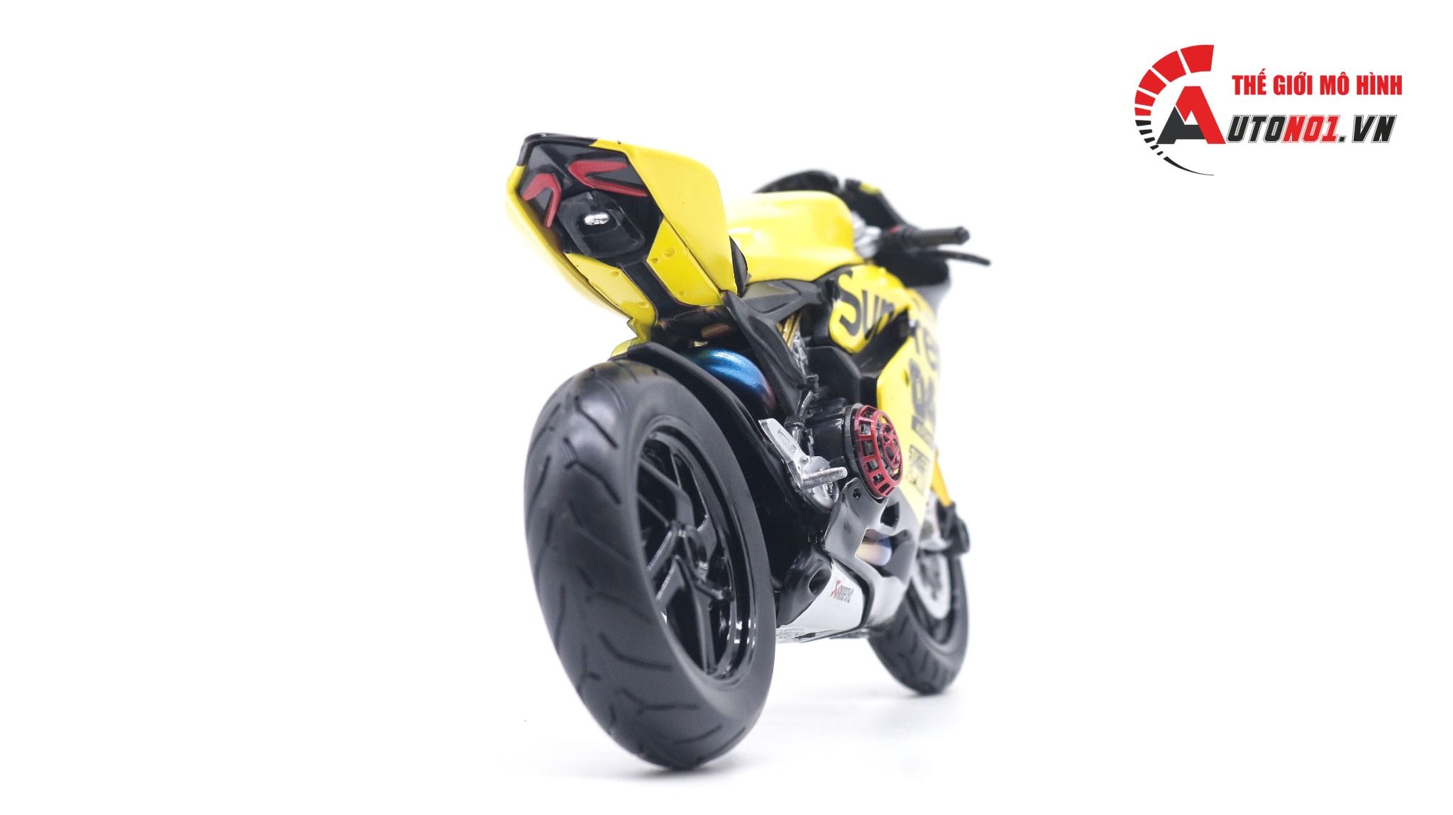  Mô hình xe độ Ducati 1199 Supreme Yellow độ nồi khô tỉ lệ 1:12 Autono1 D221F 
