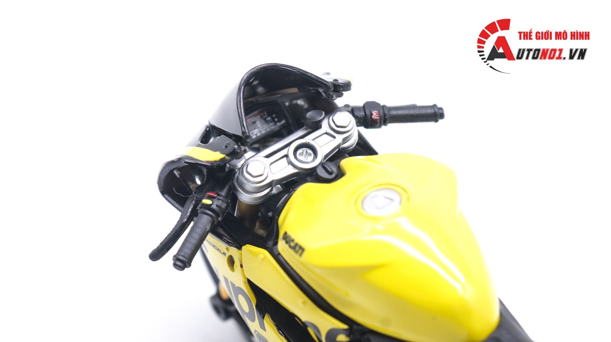  Mô hình xe độ Ducati 1199 Supreme Yellow độ nồi khô tỉ lệ 1:12 Autono1 D221F 