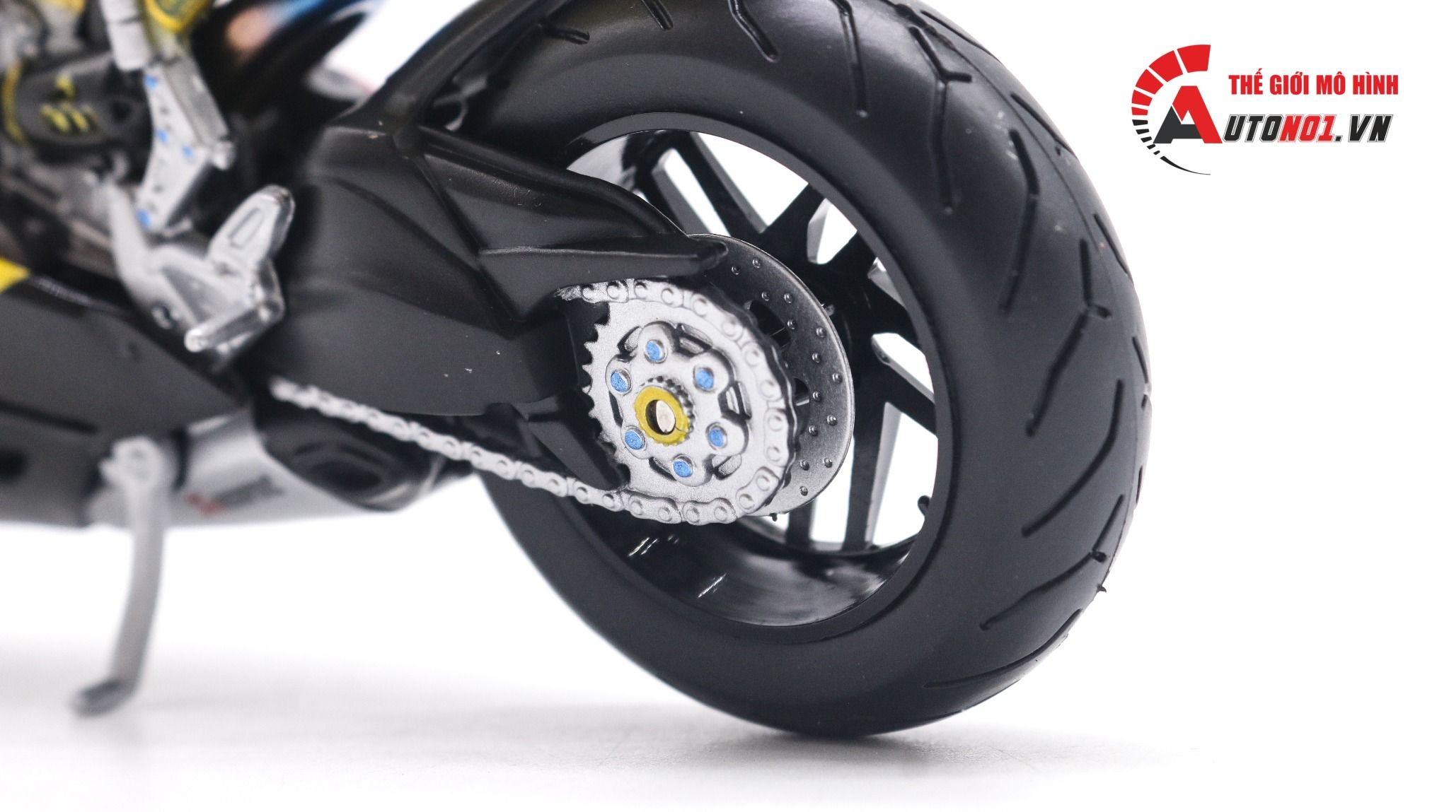  Mô hình xe độ Ducati 1199 Supreme Yellow độ nồi khô tỉ lệ 1:12 Autono1 D221F 
