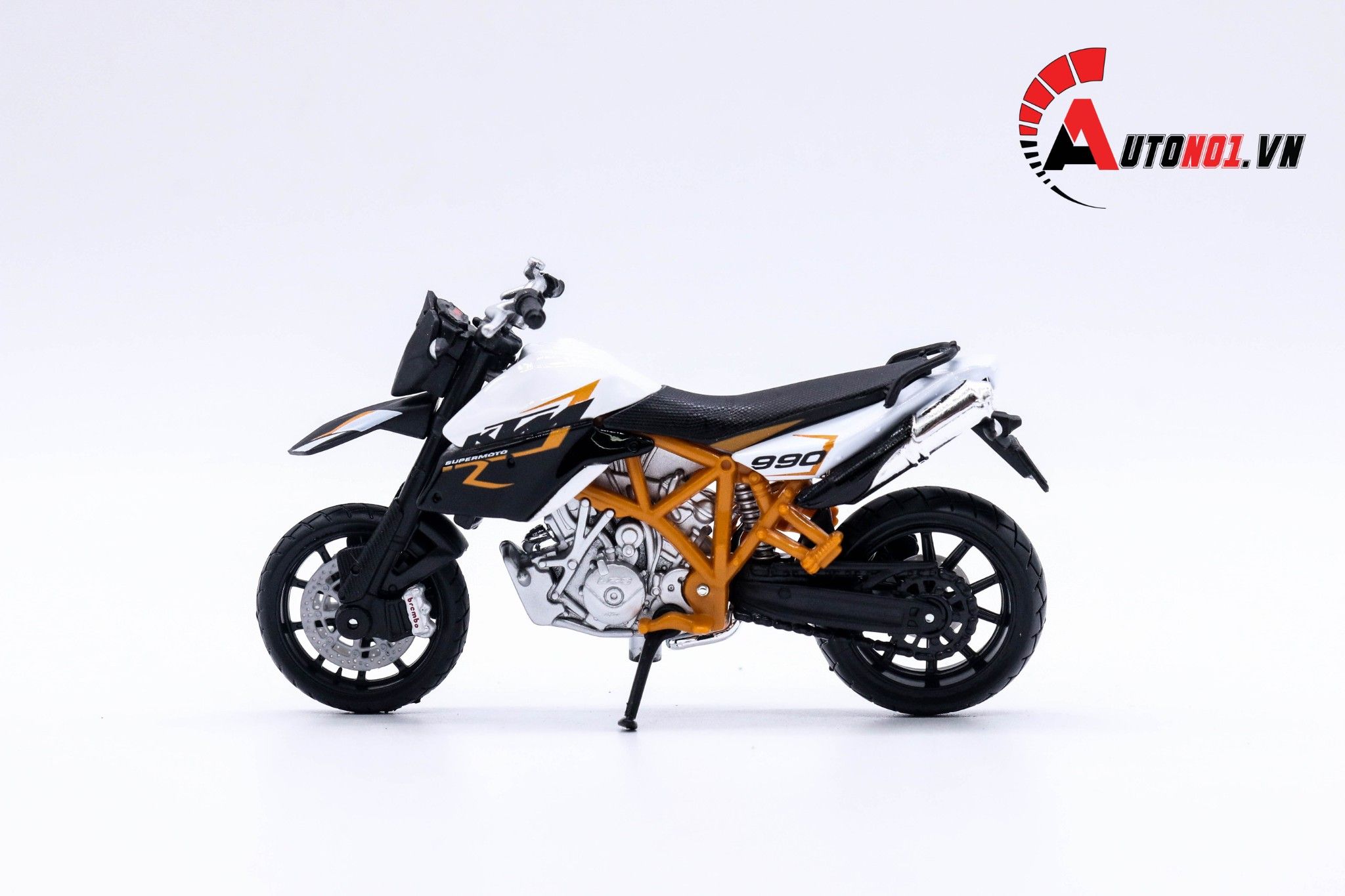  Mô hình xe Ktm 990 supermoto r 1:18 Bburago 1022 