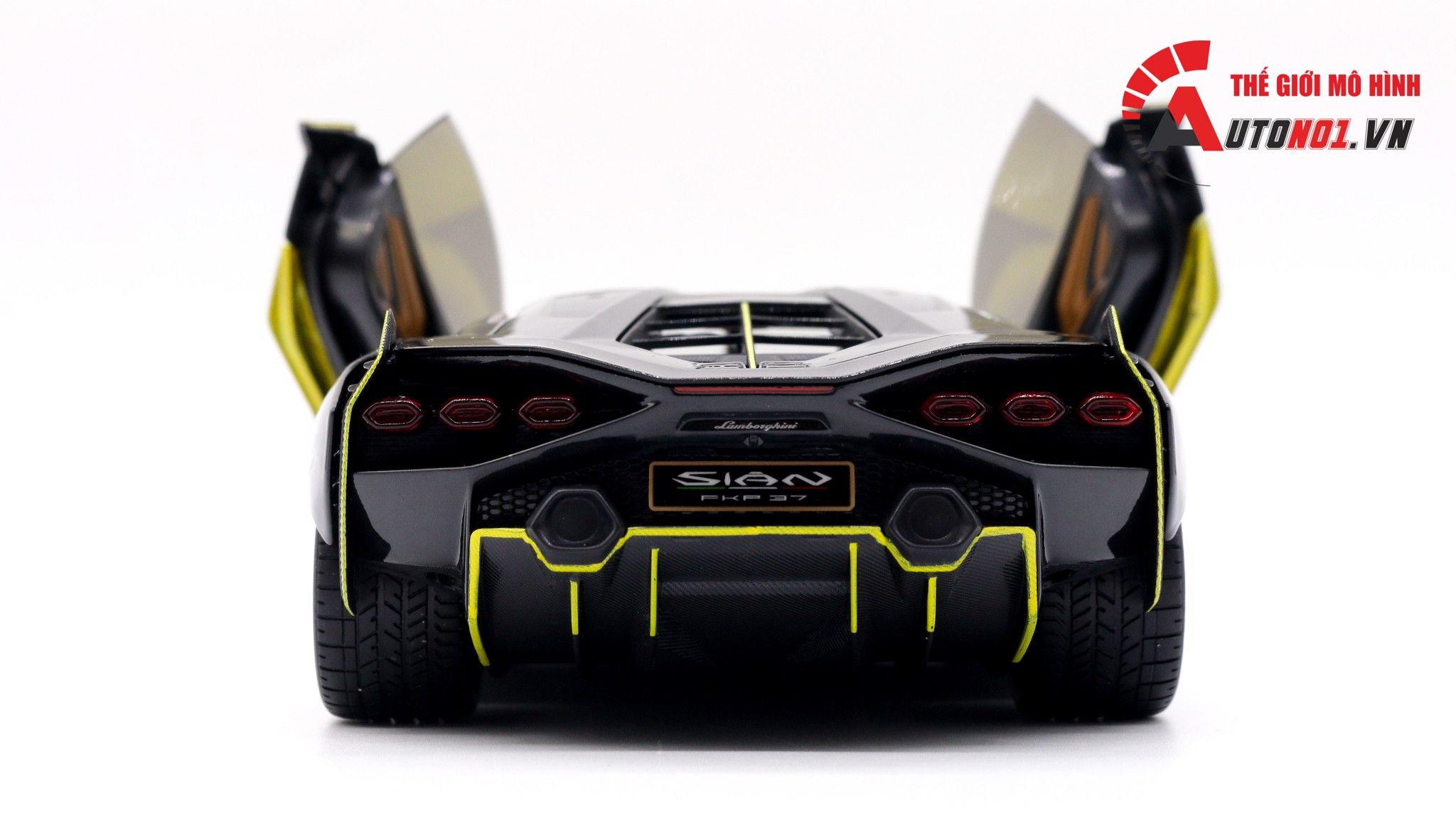  Mô hình xe Lamborghini Sian Fkp 37 Black Yellow 1:18 Bburago 7517 