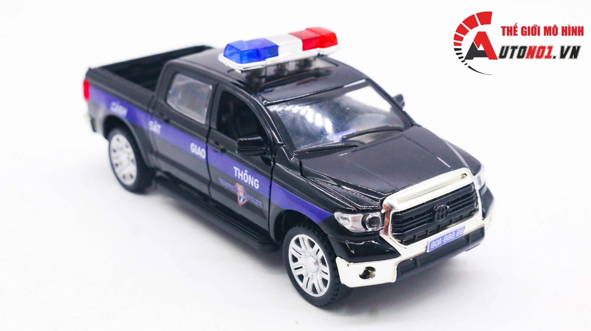  Mô hình xe ô tô độ CSGT Toyota Tundra black tỉ lệ 1:32 henteng Autono1 OT245 