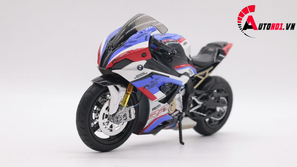 MÔ HÌNH XE ĐỘ BMW S1000RR CUSTOM TRICOLOR VERSION 1:12 AUTONO1 D115