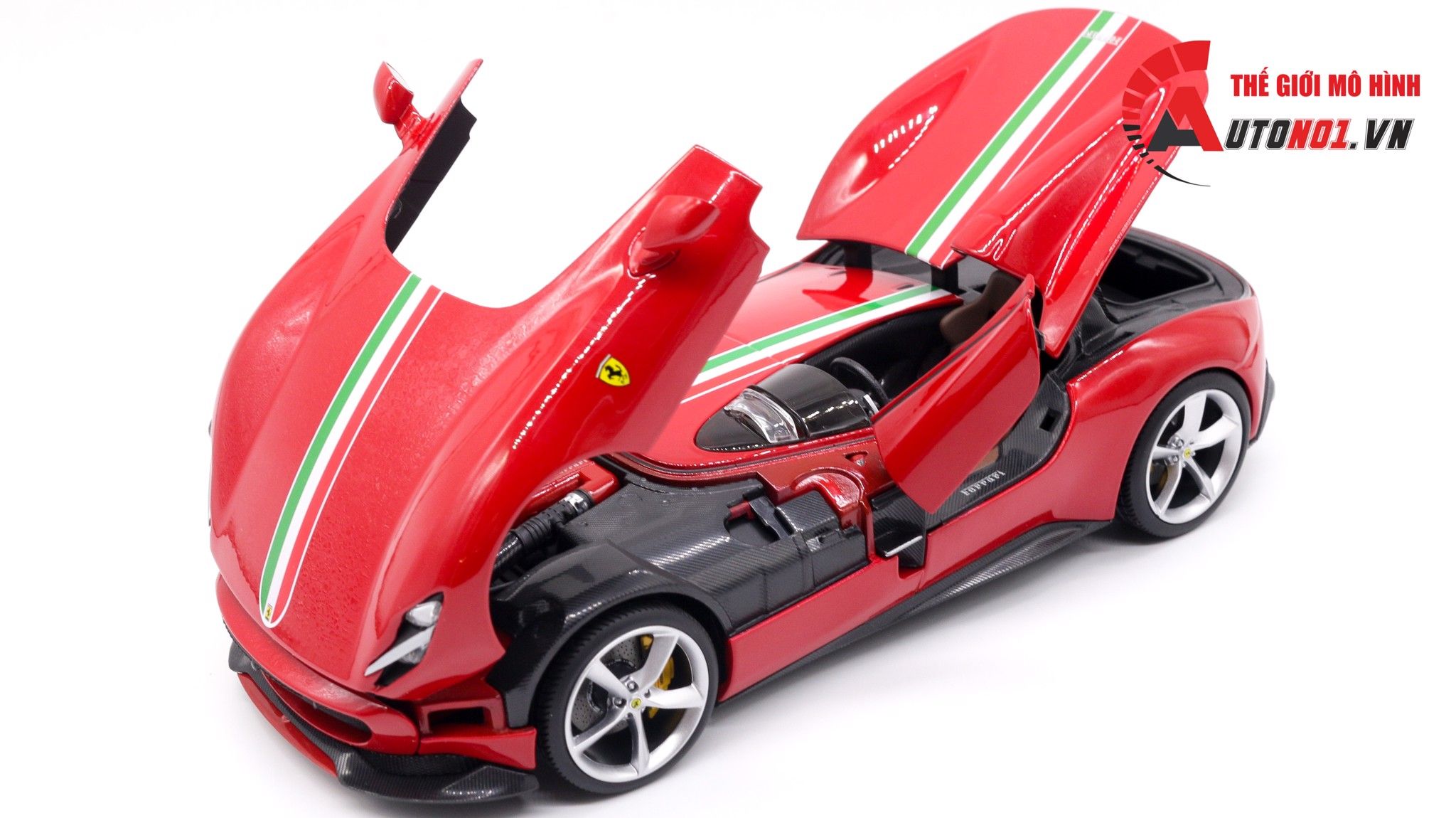  Mô hình xe Ferrari Monza Sp1 Sports Red 1:18 Signature Bburago 7547 