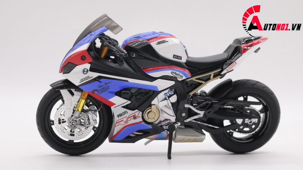 MÔ HÌNH XE ĐỘ BMW S1000RR CUSTOM TRICOLOR VERSION 1:12 AUTONO1 D115