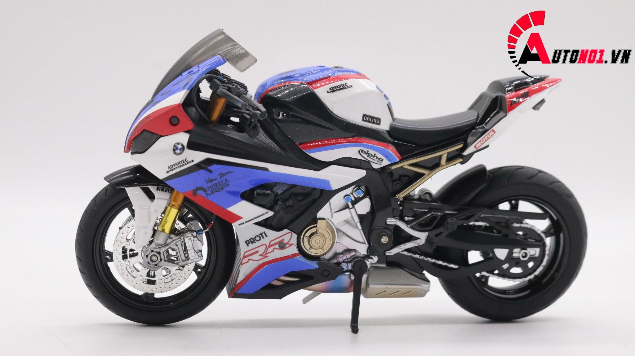  Mô hình xe độ Bmw S1000rr Custom Tricolor Version 1:12 Autono1 Alloy D160G 