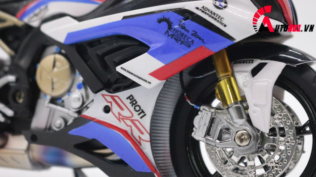 MÔ HÌNH XE ĐỘ BMW S1000RR CUSTOM TRICOLOR VERSION 1:12 AUTONO1 D115