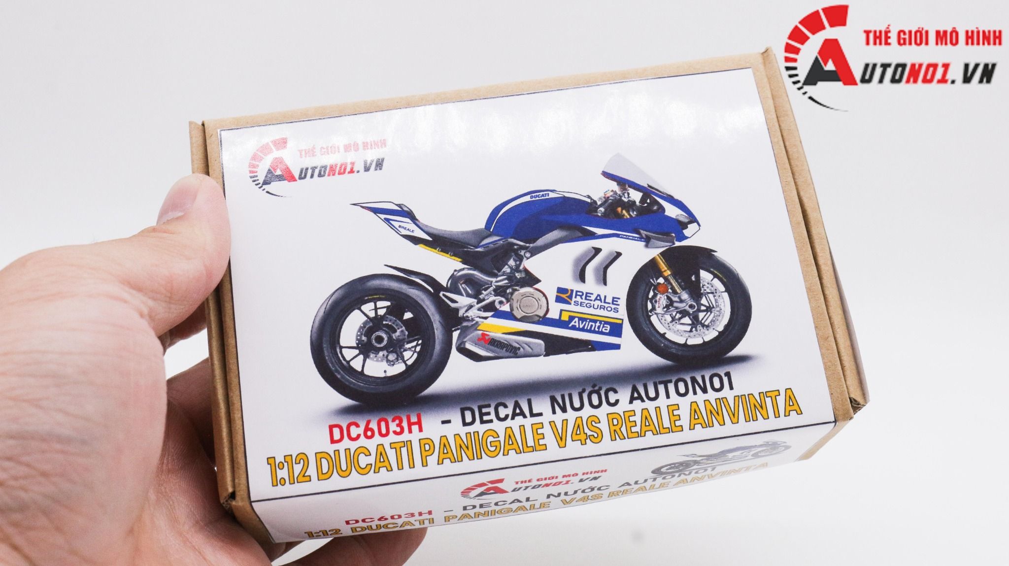  Decal nước độ Ducati Panigale V4S Reale Anvinta tỉ lệ 1:12 Autono1 DC603h 