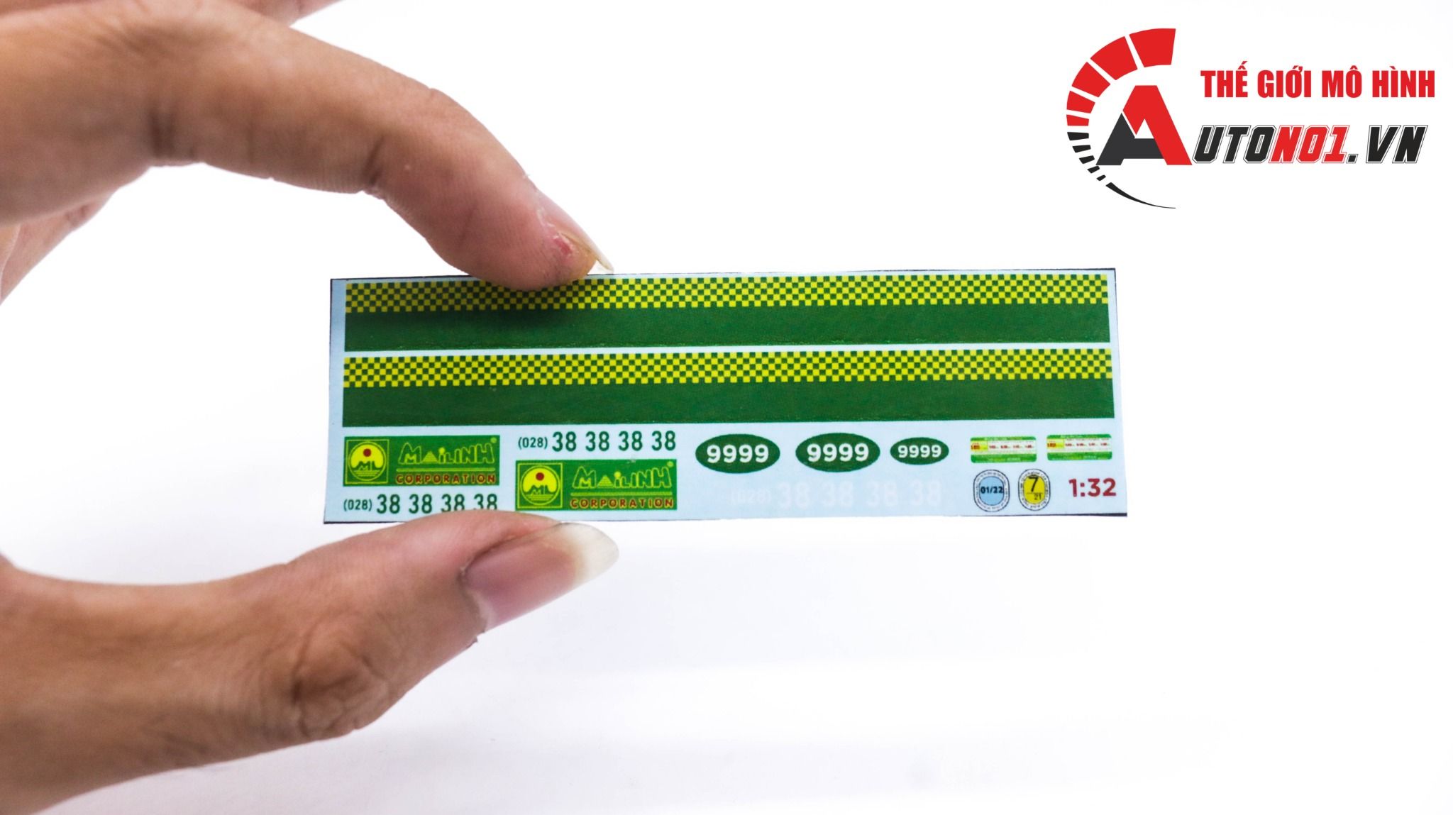  Decal nước cho xe dịch vụ - thương mại MaiLinh taxi dán mọi nền màu cho xe mô hình tỉ lệ 1:32 DC705C 