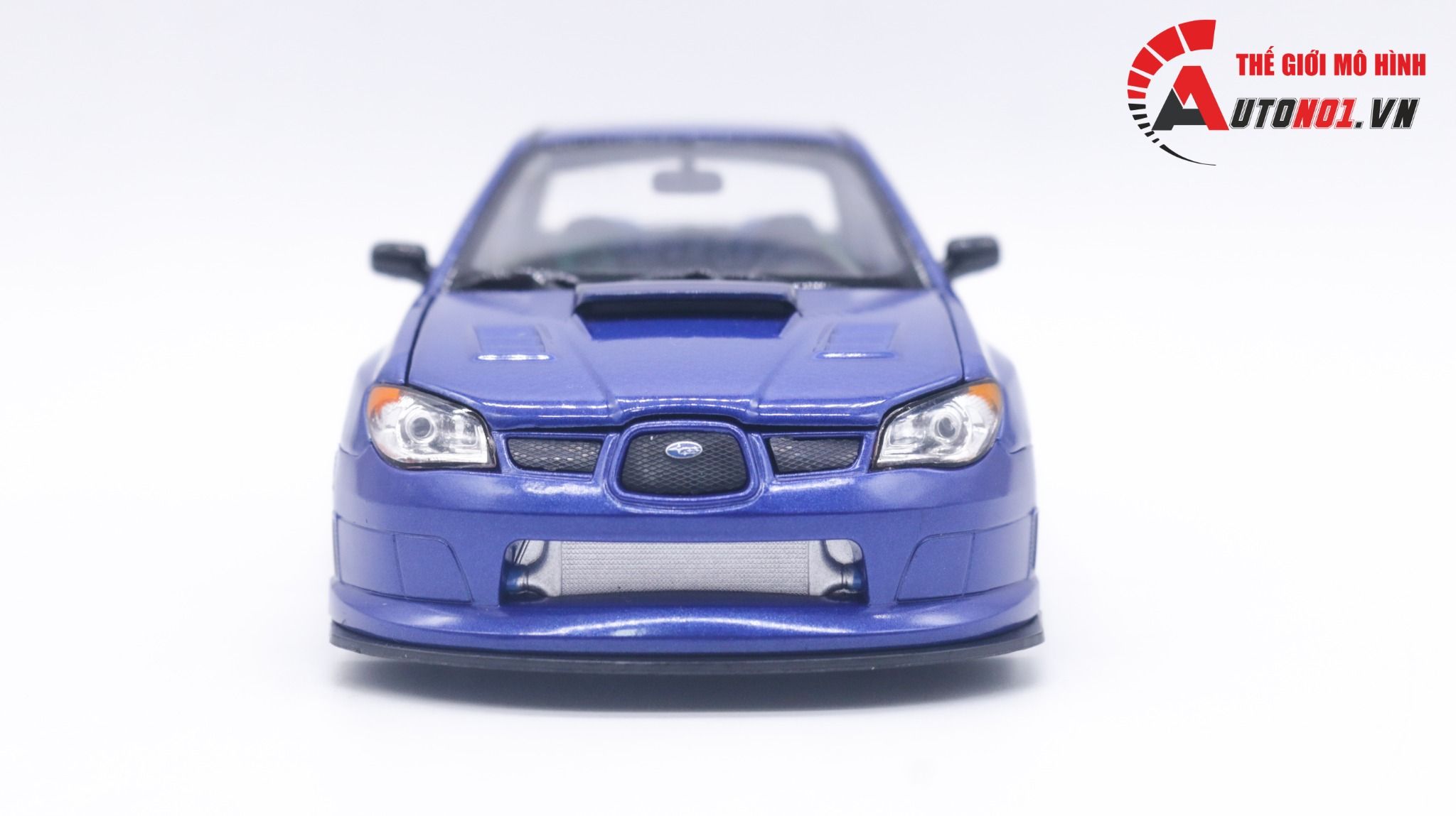 Mô hình xe ô tô Subaru Impreza WRX STI blue tỉ lệ 1:24 Welly 5504 