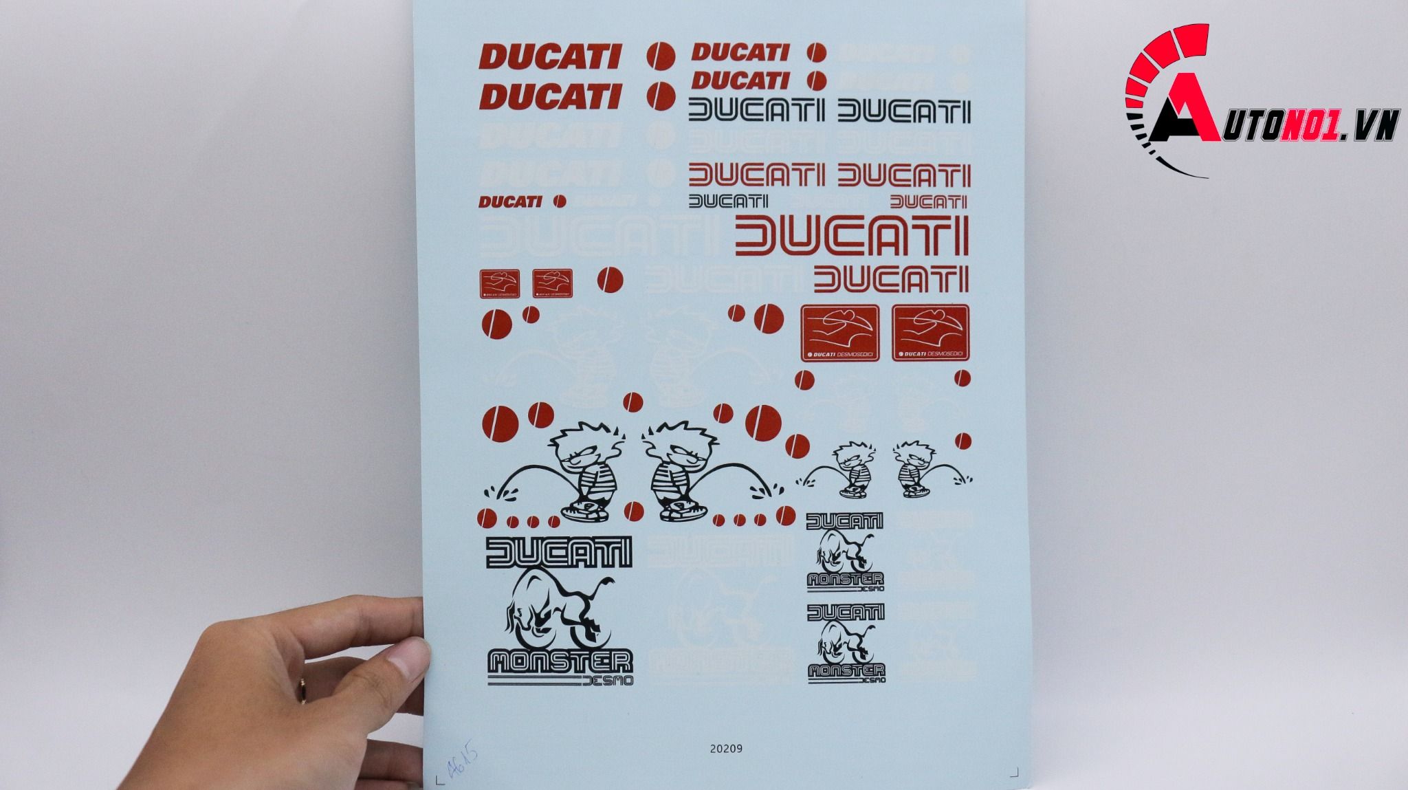  Decal nước Ducati 1:12 1:10 20209 DC075 