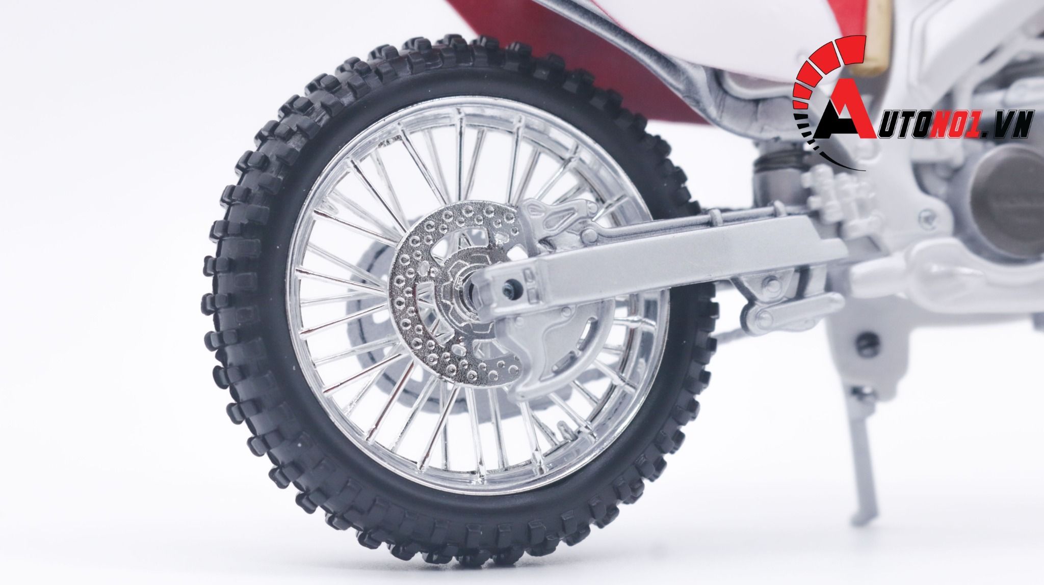  Mô hình xe cào cào Honda CRF450 red white tỉ lệ 1:12 Maisto 5412 