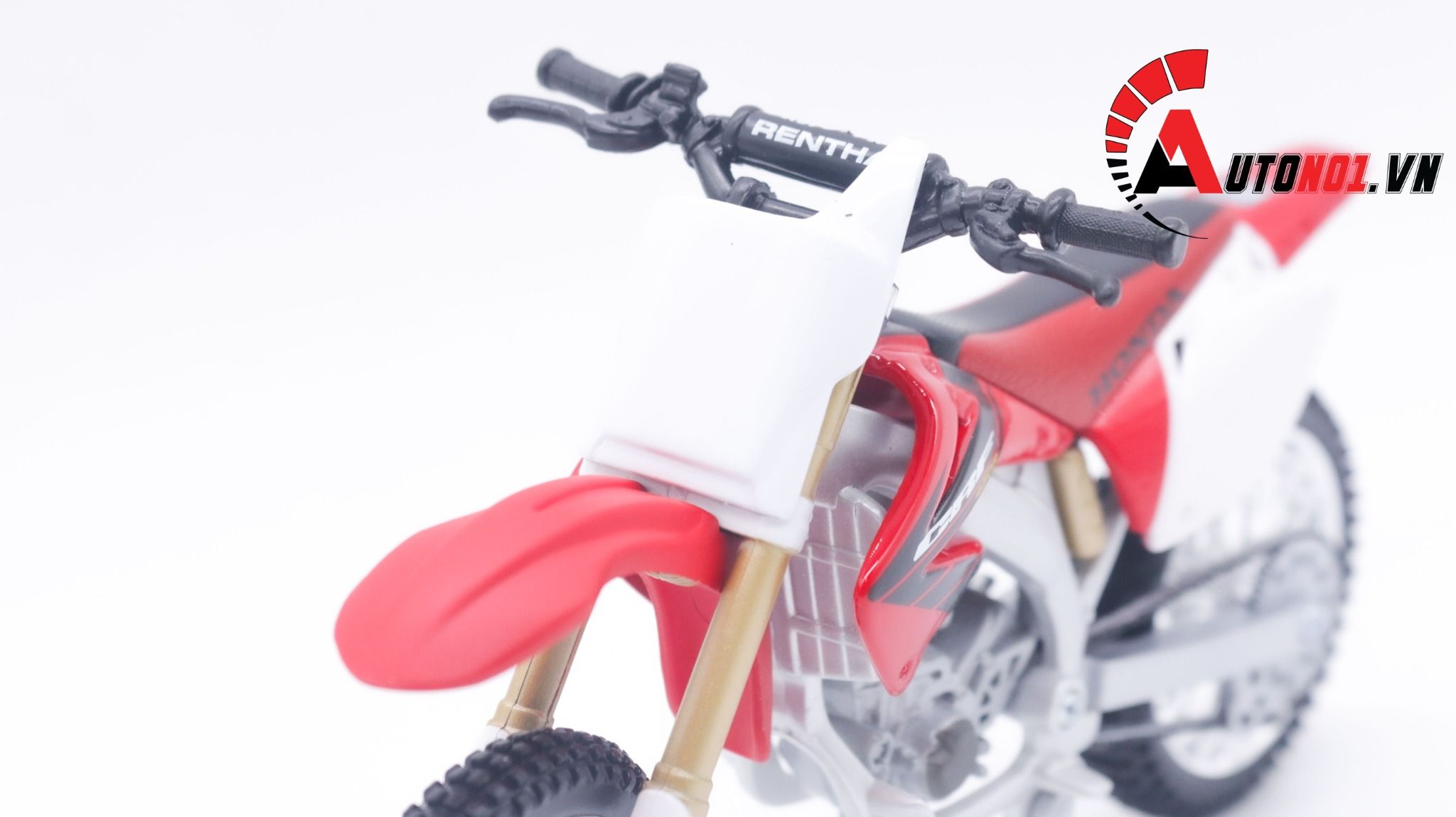  Mô hình xe cào cào Honda CRF450 red white tỉ lệ 1:12 Maisto 5412 