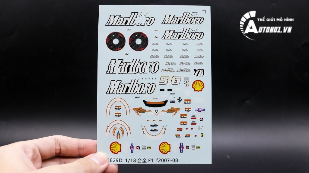 DECAL NƯỚC ĐUA XE F1 MARLBORO 1:18 63829D