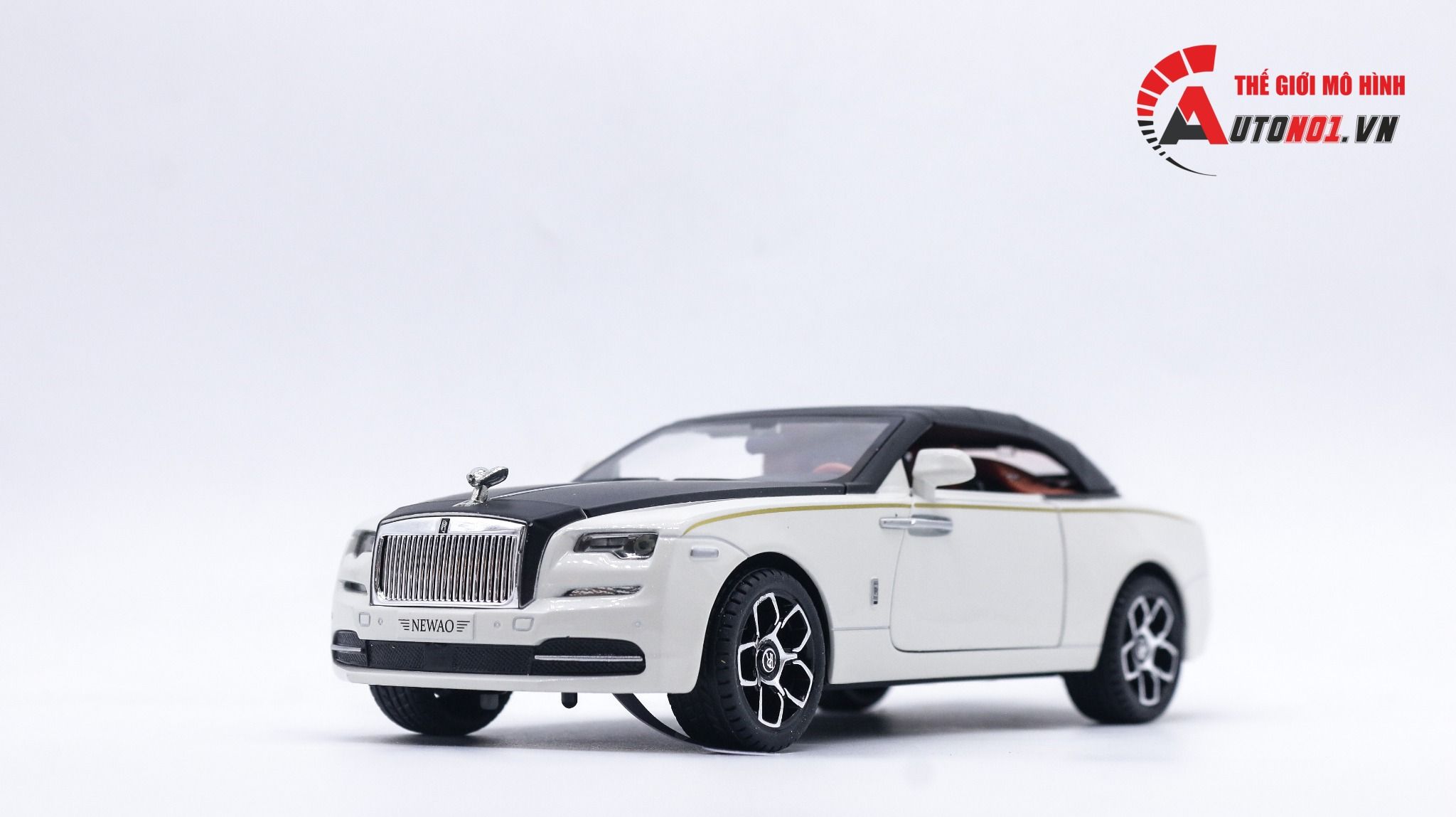  Mô hình xe Rolls-Royce Dawn full open, mui tháo rời, tặng kèm dù tỉ lệ 1:24 Newao OT311A 