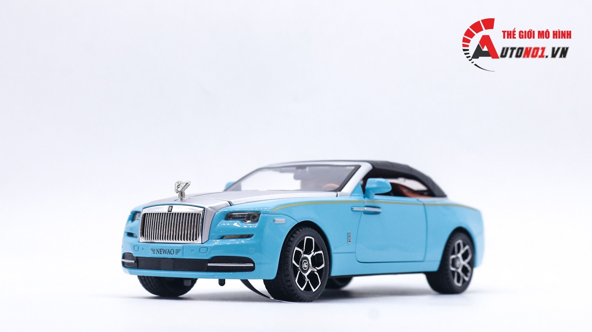  Mô hình xe Rolls-Royce Dawn full open, mui tháo rời, tặng kèm dù tỉ lệ 1:24 Newao OT311A 