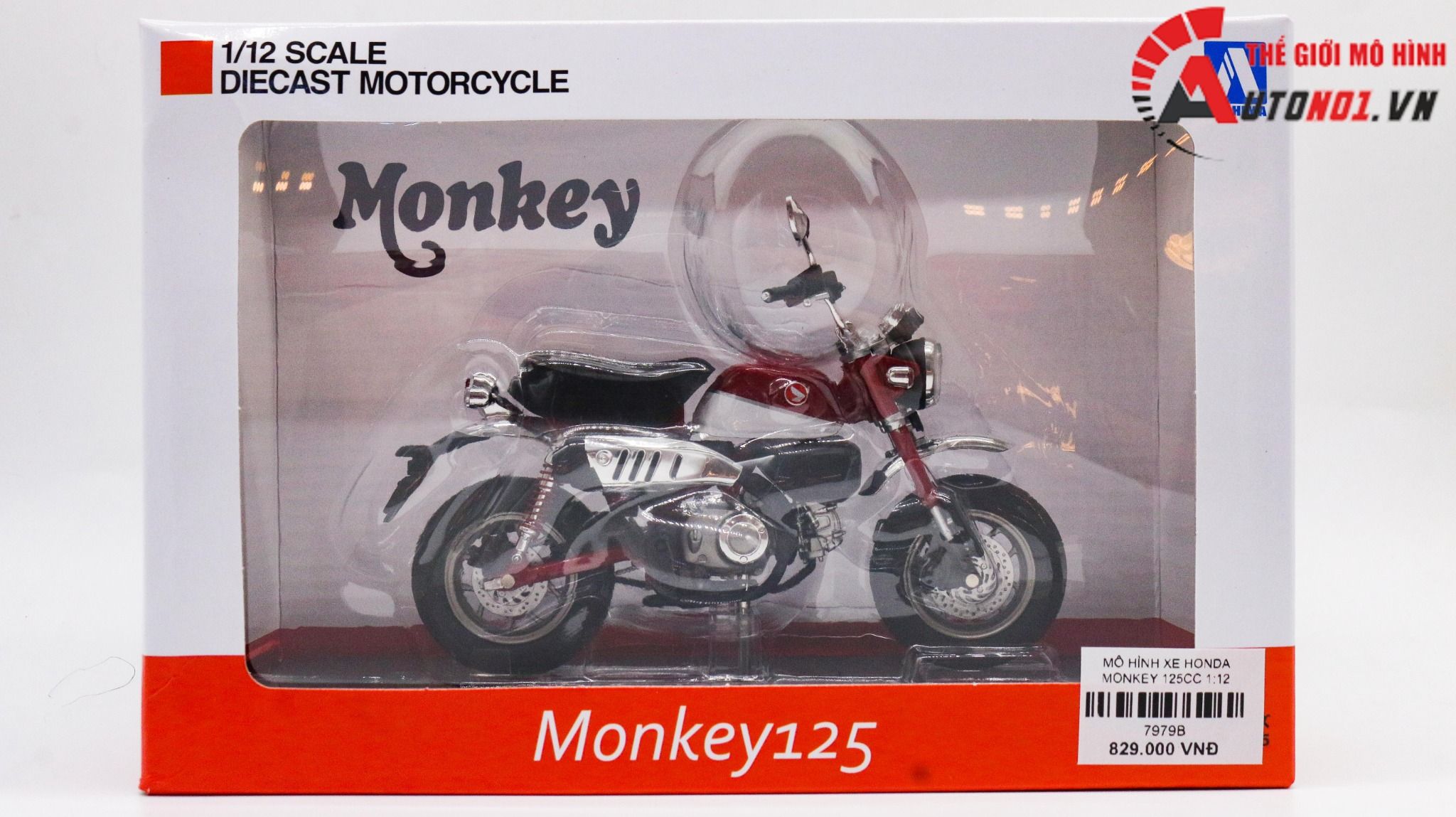  Mô hình xe Honda Monkey 125cc 1:12 Aoshima 7979 