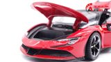  Mô hình xe Ferrari Sf90 Stradale đánh lái được full open 1:24 Bburago OT577 