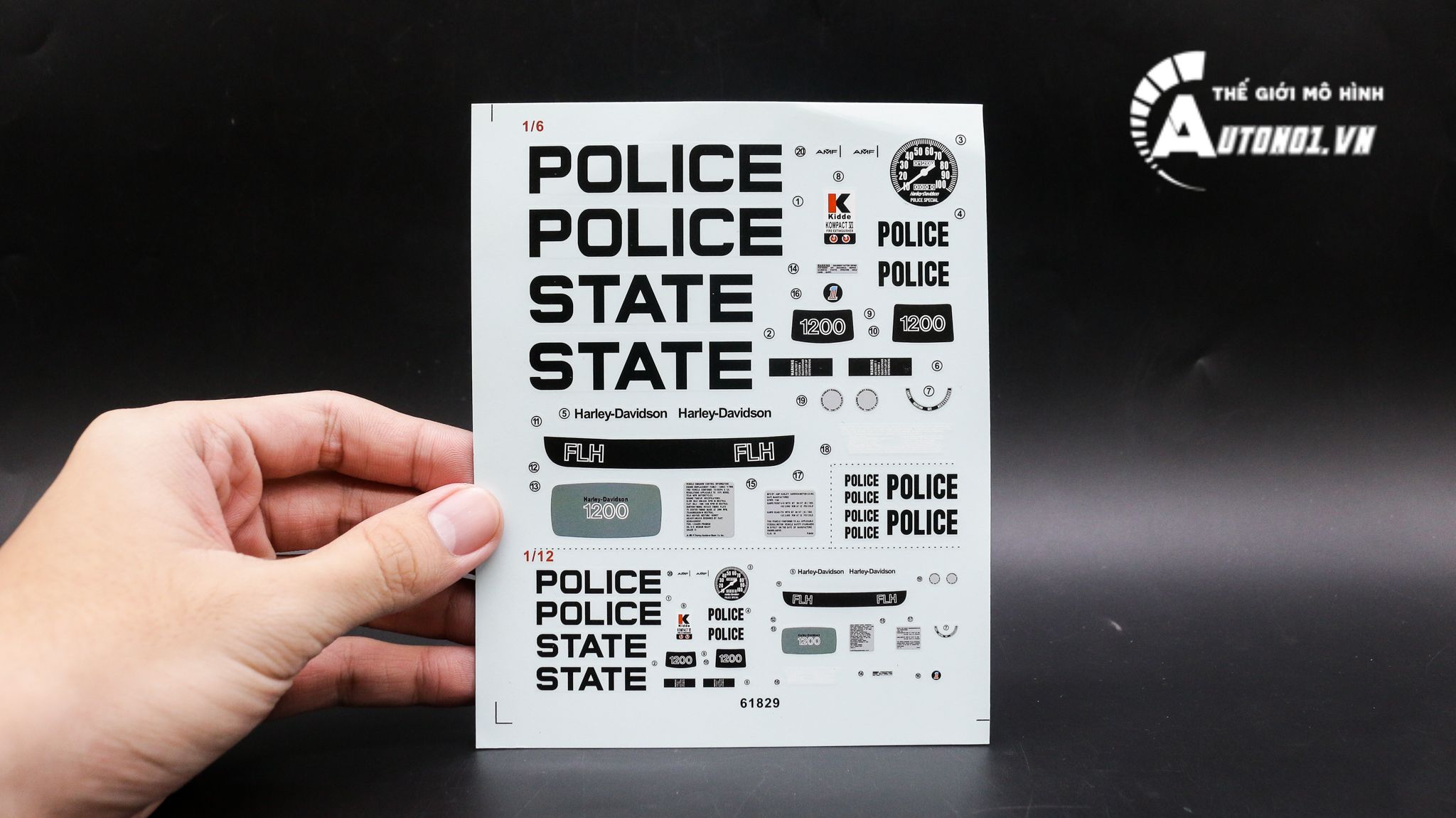  Decal nước Police State 1:6 61829 DC138 