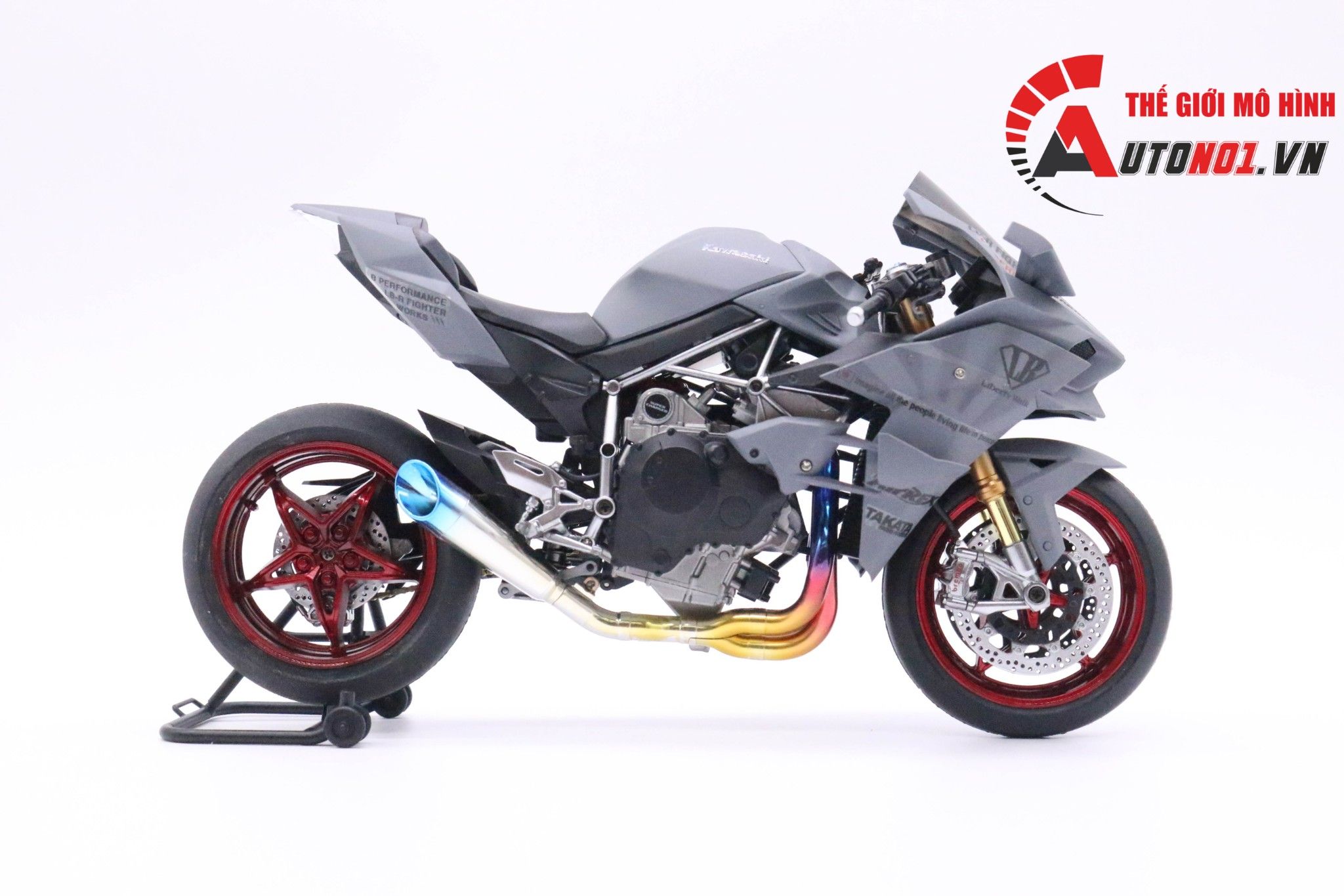  Mô hình xe Kawasaki H2r Custom Liberty Walk 1:12 Tamiya D008 