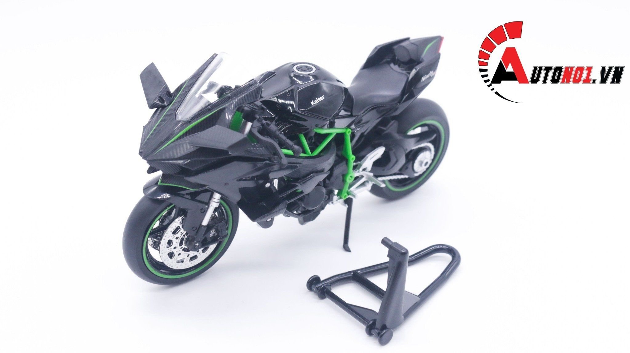  Mô hình xe Kawasaki H2R có đế có ben nâng 1:12 Jiaye Model MT042 