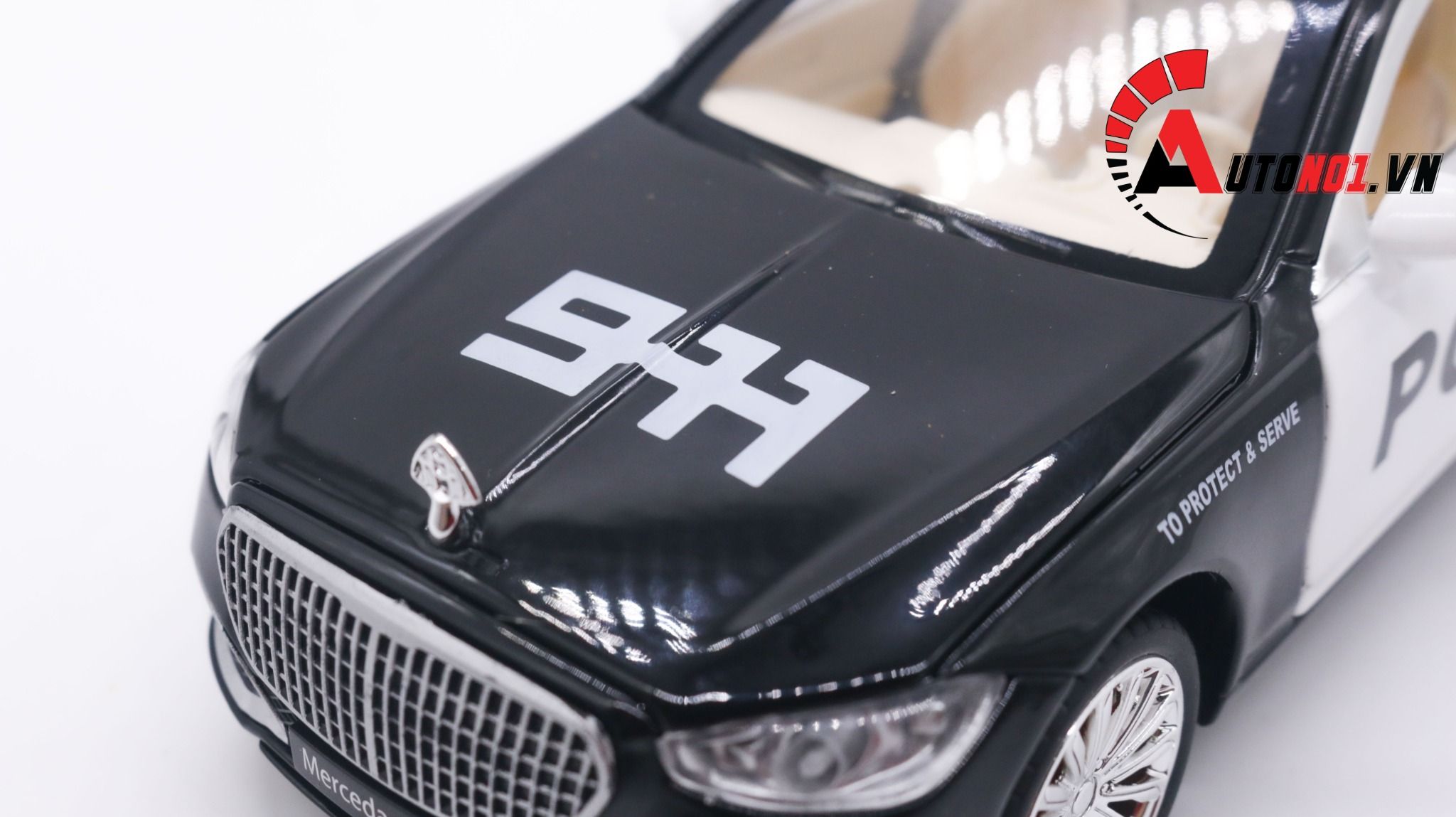  Mô hình xe ô tô Mercedes Benz Maybach S680 police full open tỉ lệ 1:24 XHD models OT234 