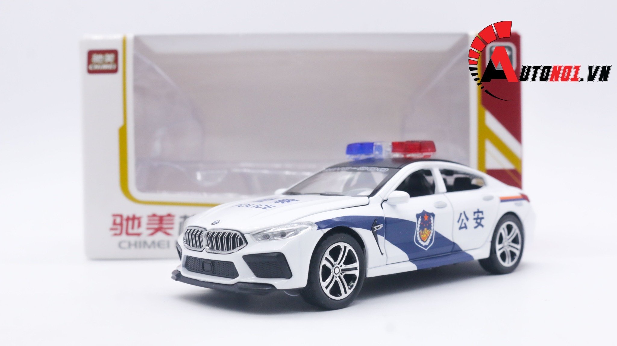  Xe mô hình ô tô Bmw M8 Police tỉ lệ 1:32 Chimei OT243 