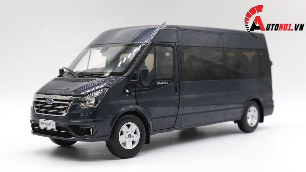 MÔ HÌNH XE FORD TRANSIT 16 CHỖ SILVER 1:18 PAUDI 2775