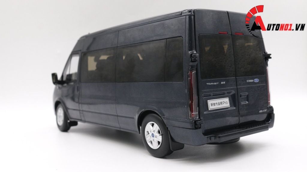 MÔ HÌNH XE FORD TRANSIT 16 CHỖ SILVER 1:18 PAUDI 2775