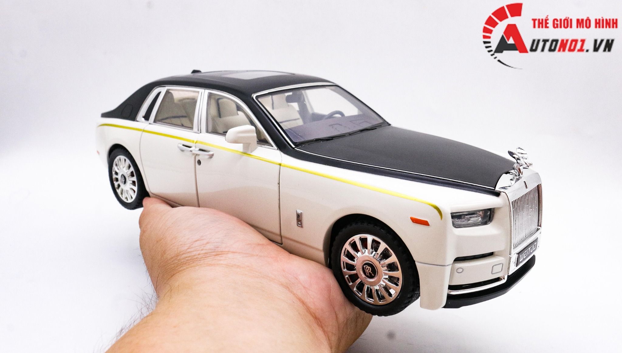 Xe mô hình RollsRoyce Phantom EWB 118 Kyosho Trắng   Shop Xe Mô Hình  Tĩnh