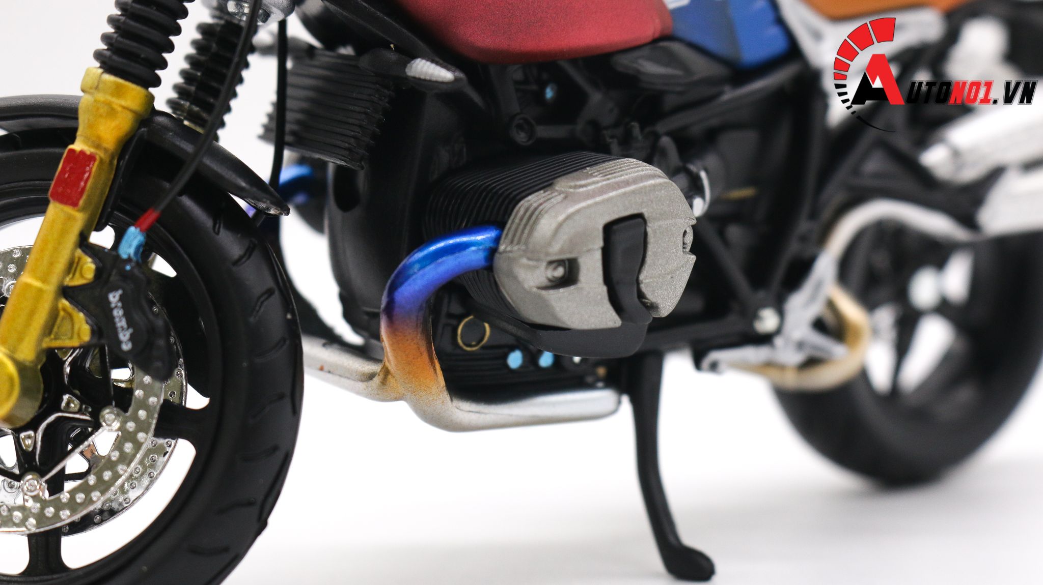  Mô hình xe độ Bmw R Nine T Blue Red 04 Tỉ Lệ 1:12 Autono1 D180 