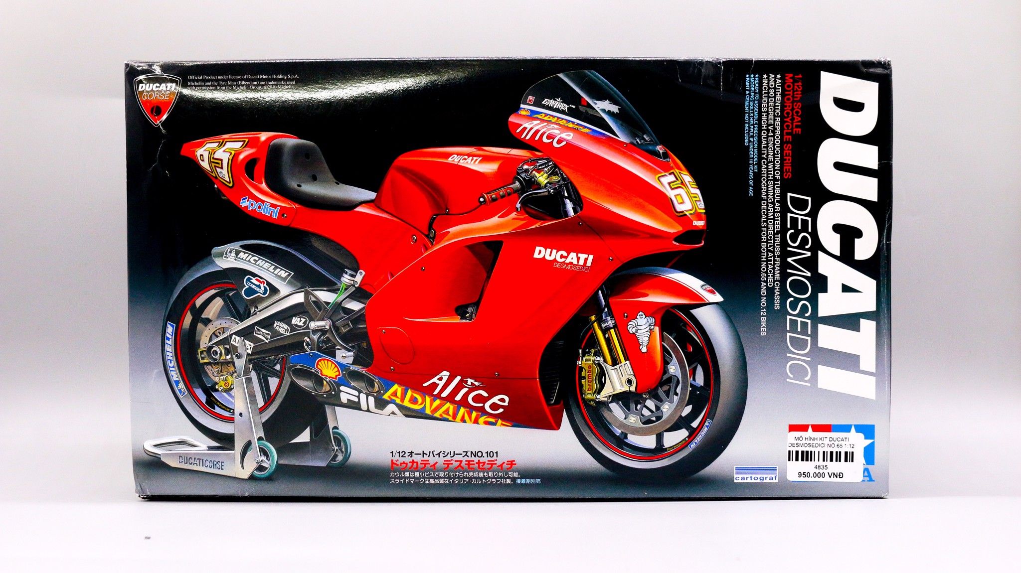  MÔ HÌNH KIT MÔ TÔ DUCATI DESMOSEDICI NO.65 1:12 TAMIYA 4835 