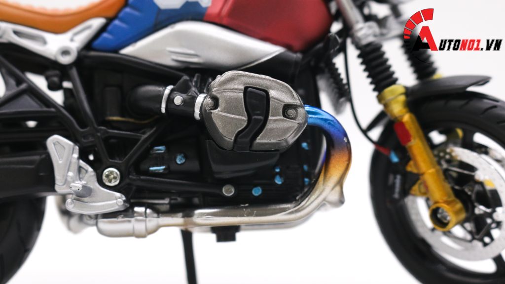 MÔ HÌNH XE BMW R NINE T BLUE RED 04 TỈ LỆ 1:12 AUTONO1 D180