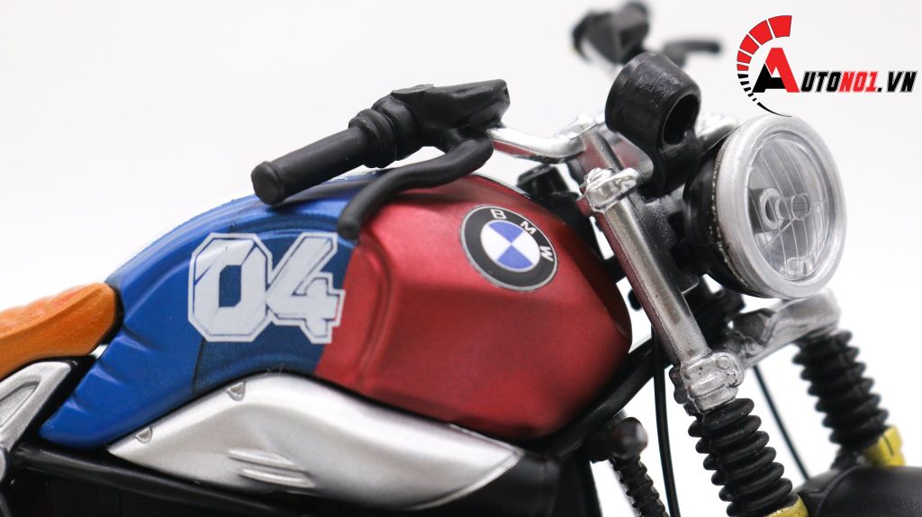 MÔ HÌNH XE BMW R NINE T BLUE RED 04 TỈ LỆ 1:12 AUTONO1 D180