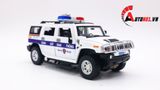  Mô hình xe ô tô độ CSGT Hummer H2 white full open 1:24 Alloy model OT254 