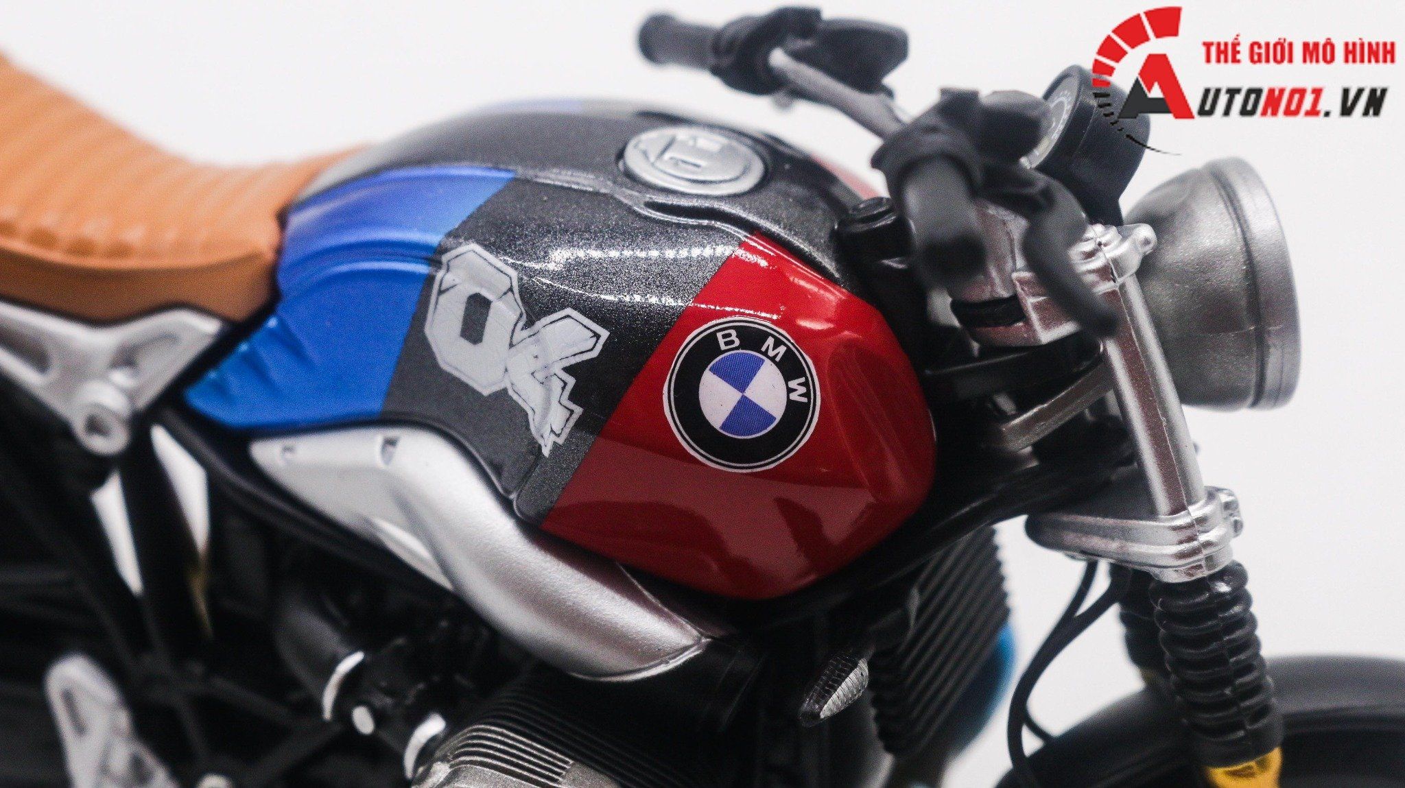  Mô hình xe độ Bmw R Nine T Blue Red 04 Tỉ Lệ 1:12 Autono1 D180 