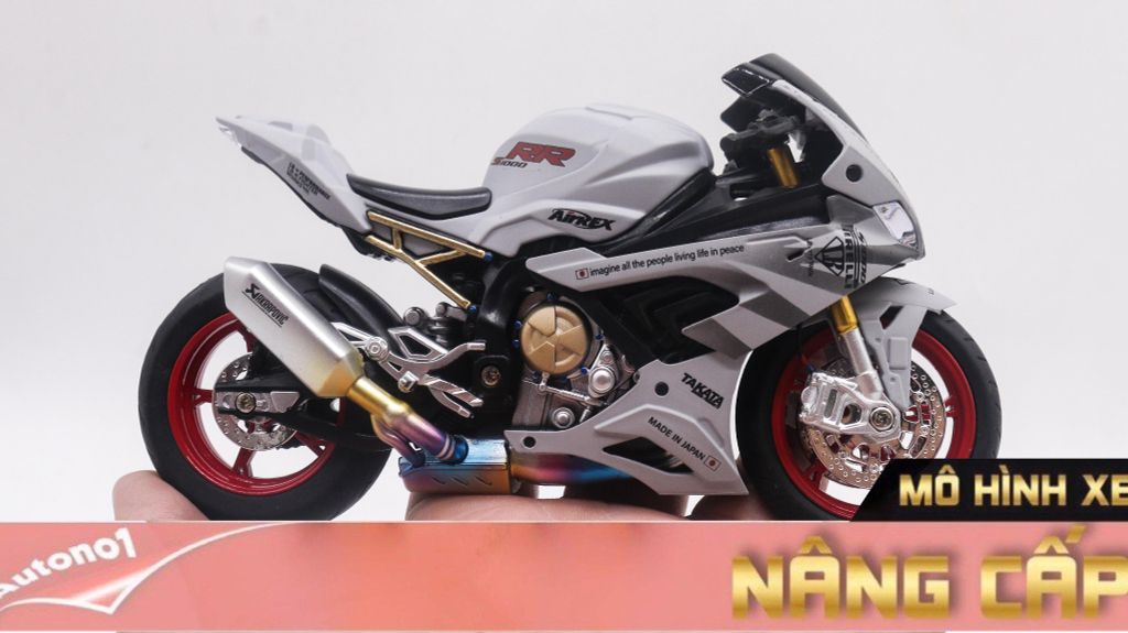 MÔ HÌNH XE ĐỘ BMW S1000 2020 LIBERTY WALK 1:12 AUTONO1 D161A