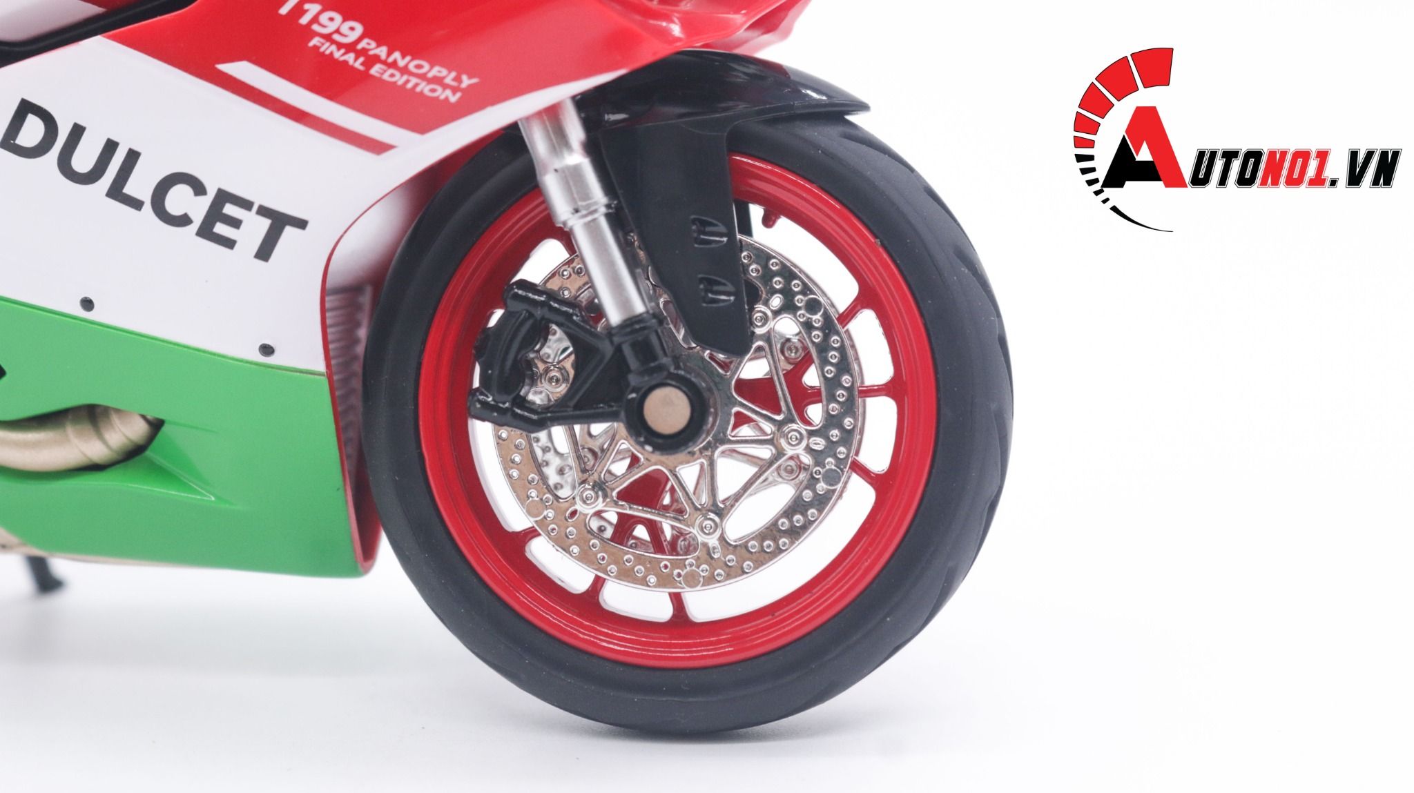  Mô hình xe Ducati 1199 panigale italy có đế có ben nâng 1:12 Jiaye Model MT041 