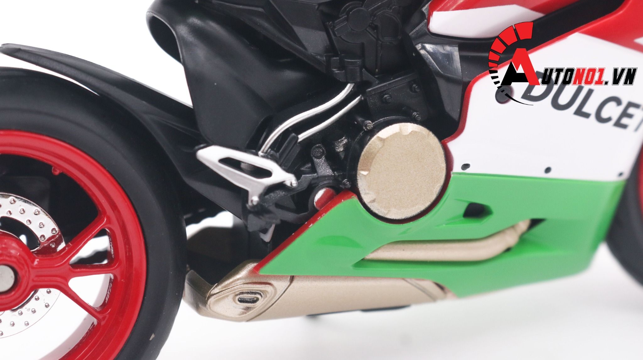  Mô hình xe Ducati 1199 panigale italy có đế có ben nâng 1:12 Jiaye Model MT041 