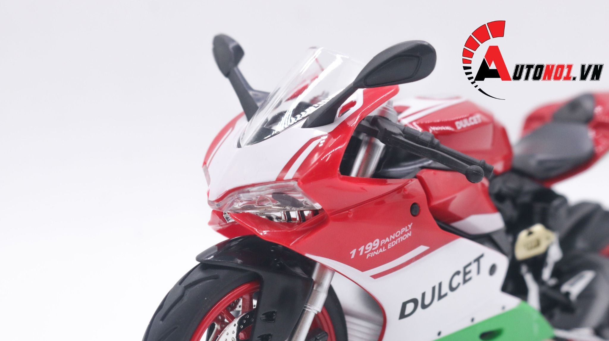  Mô hình xe Ducati 1199 panigale italy có đế có ben nâng 1:12 Jiaye Model MT041 