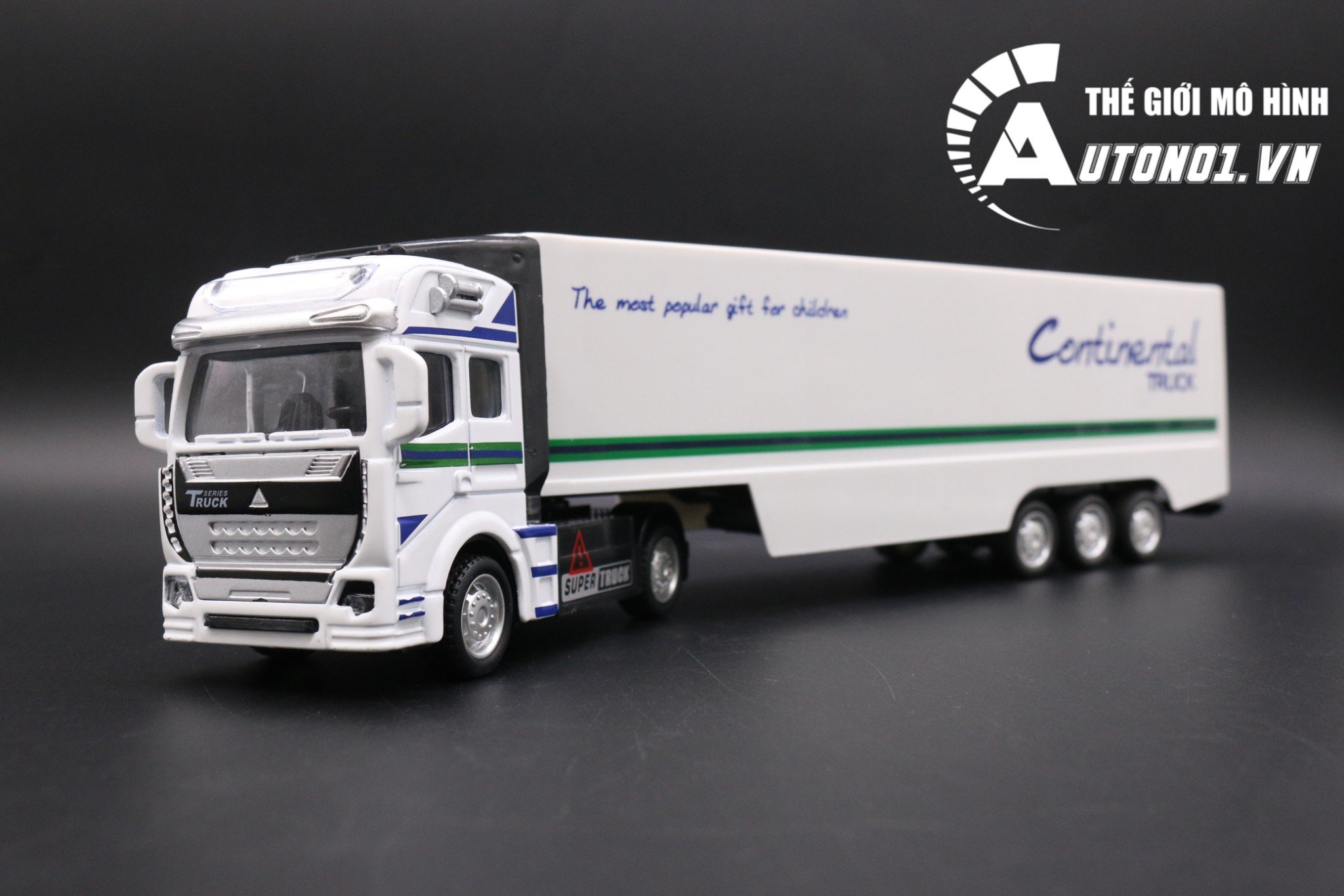 MÔ HÌNH XE CONTAINER TRUCK KING WHITE 1:50 DIECAST METAL 6763