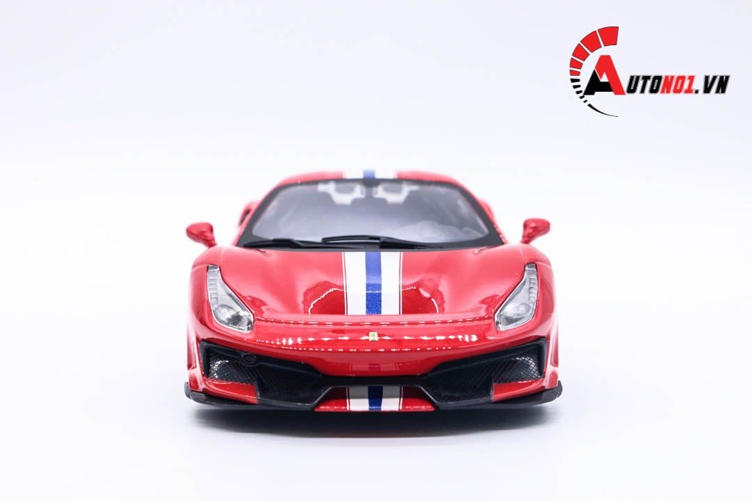  Mô hình xe Ferrari 488 Pista Red đánh lái được phiên bản có đế 1:24 Bburago 5836 