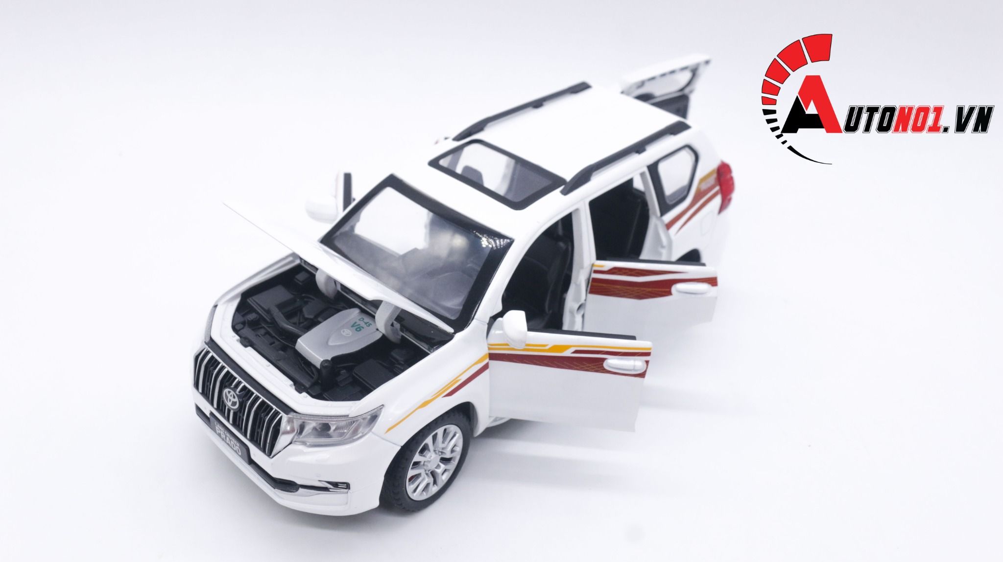  Mô hình xe ô tô Toyota Landcruiser Prado SUV full open tỉ lệ 1:24 Alloy OT233 